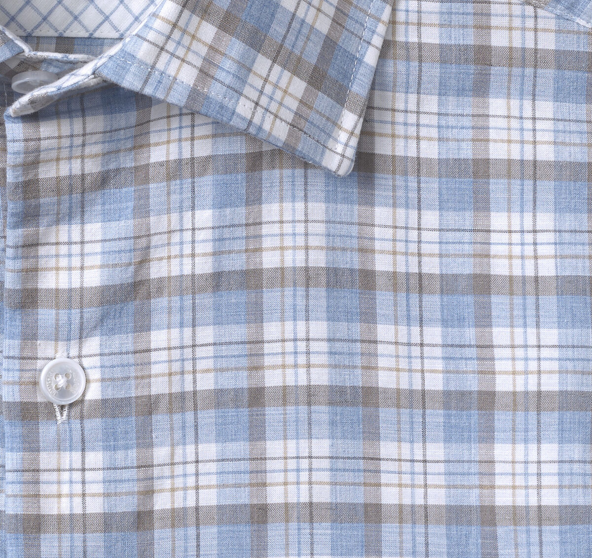 Linen-Blend Dress Shirt image number null