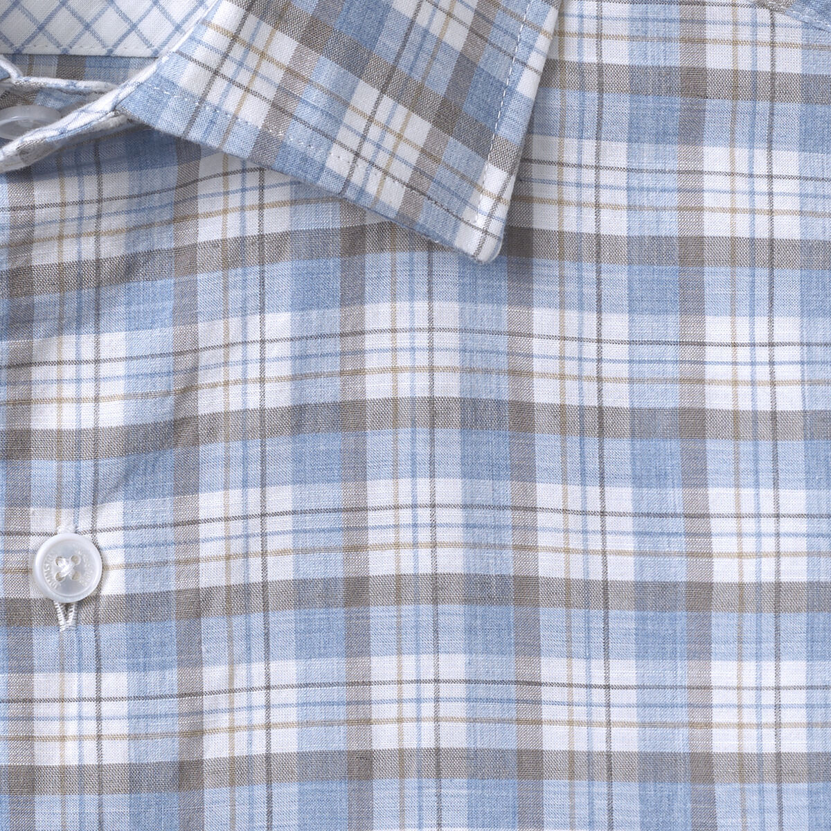 Linen-Blend Dress Shirt image number null