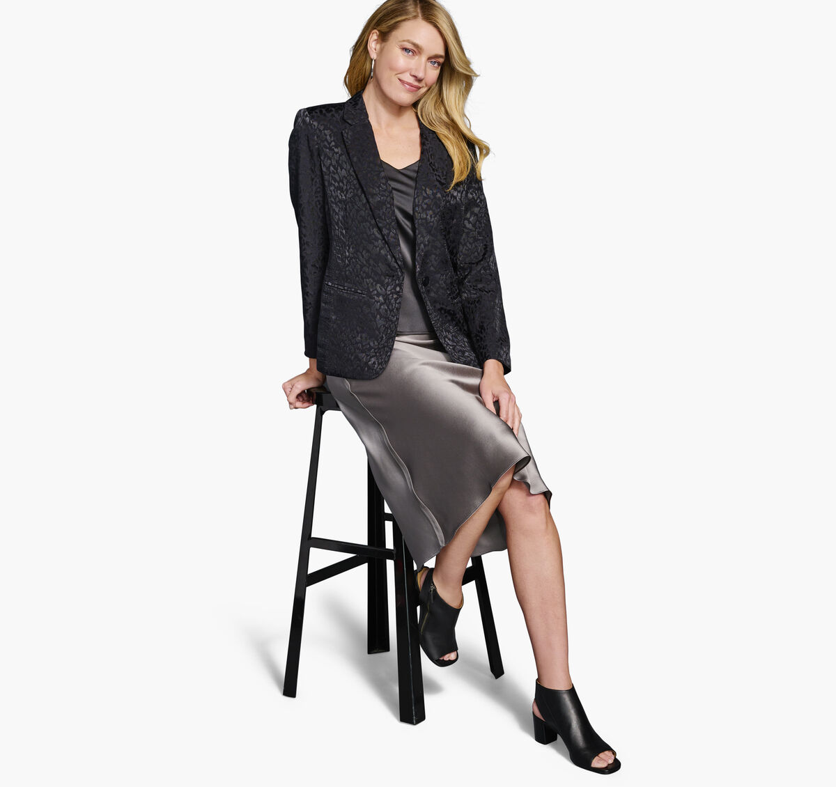 Animal Jacquard Blazer image number null