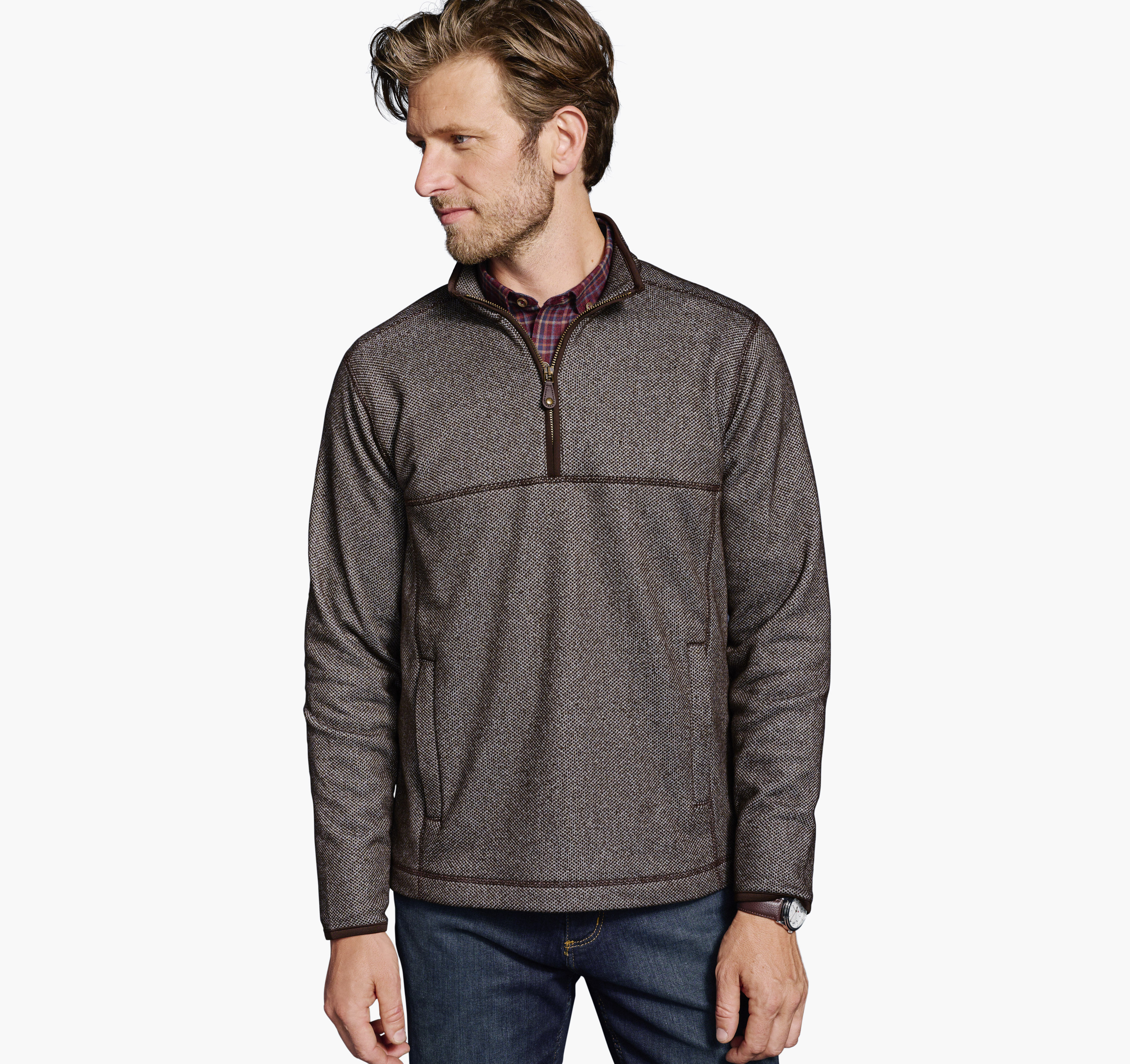Textured Fleece Quarter-Zip