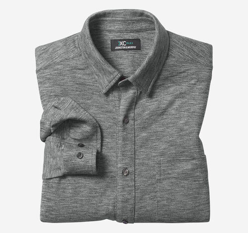 XC Flex® Stretch Textured Long-Sleeve Shirt - Charcoal