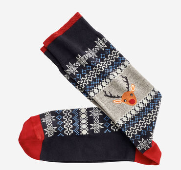 Pima Cotton Holiday-Themed Socks