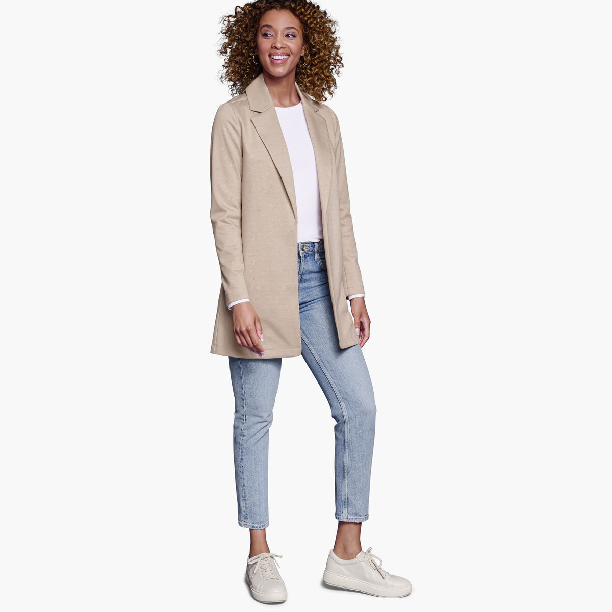 Herringbone Knit Blazer image number null