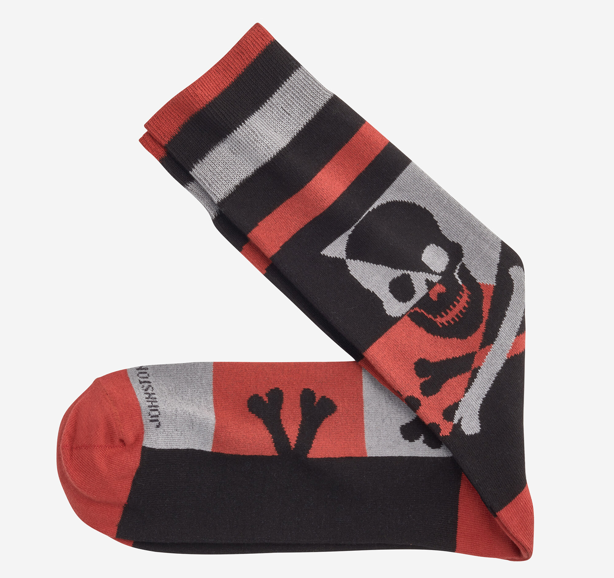 Men's Novelty Socks in Black Multi Geometric Skull Icon | Johnston