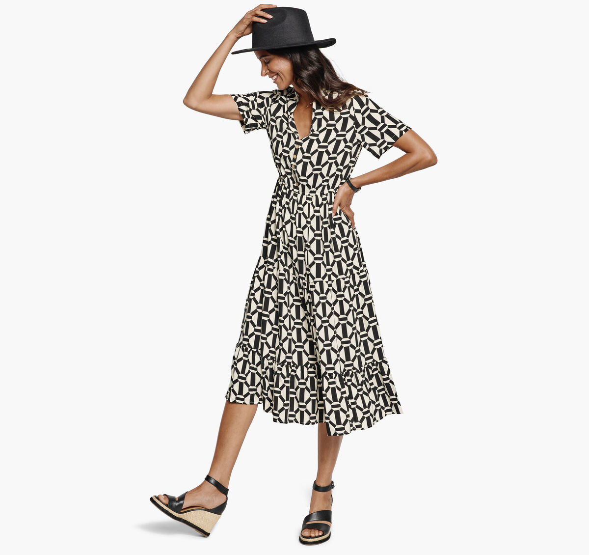 Geo Print Dress image number null