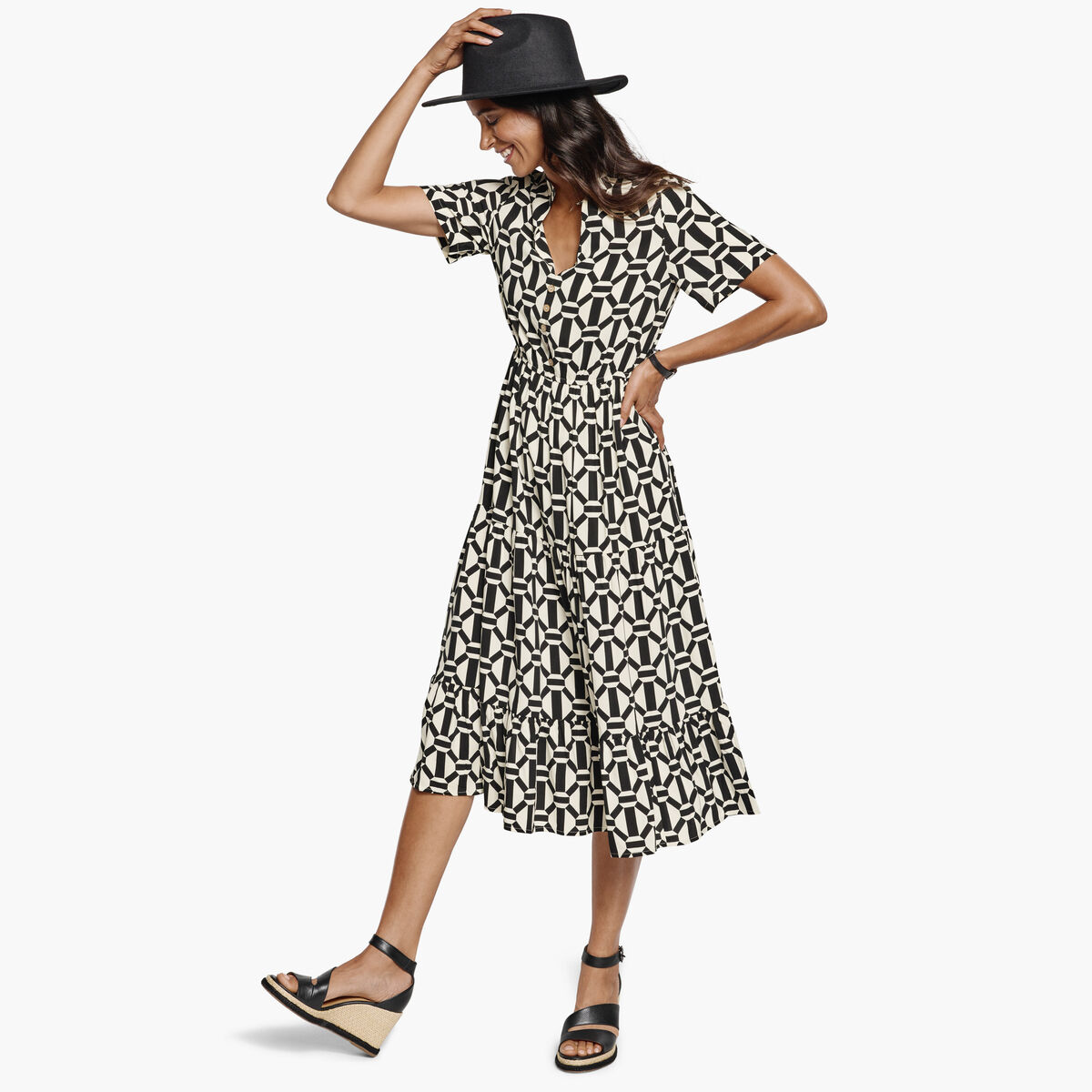 Geo Print Dress image number null