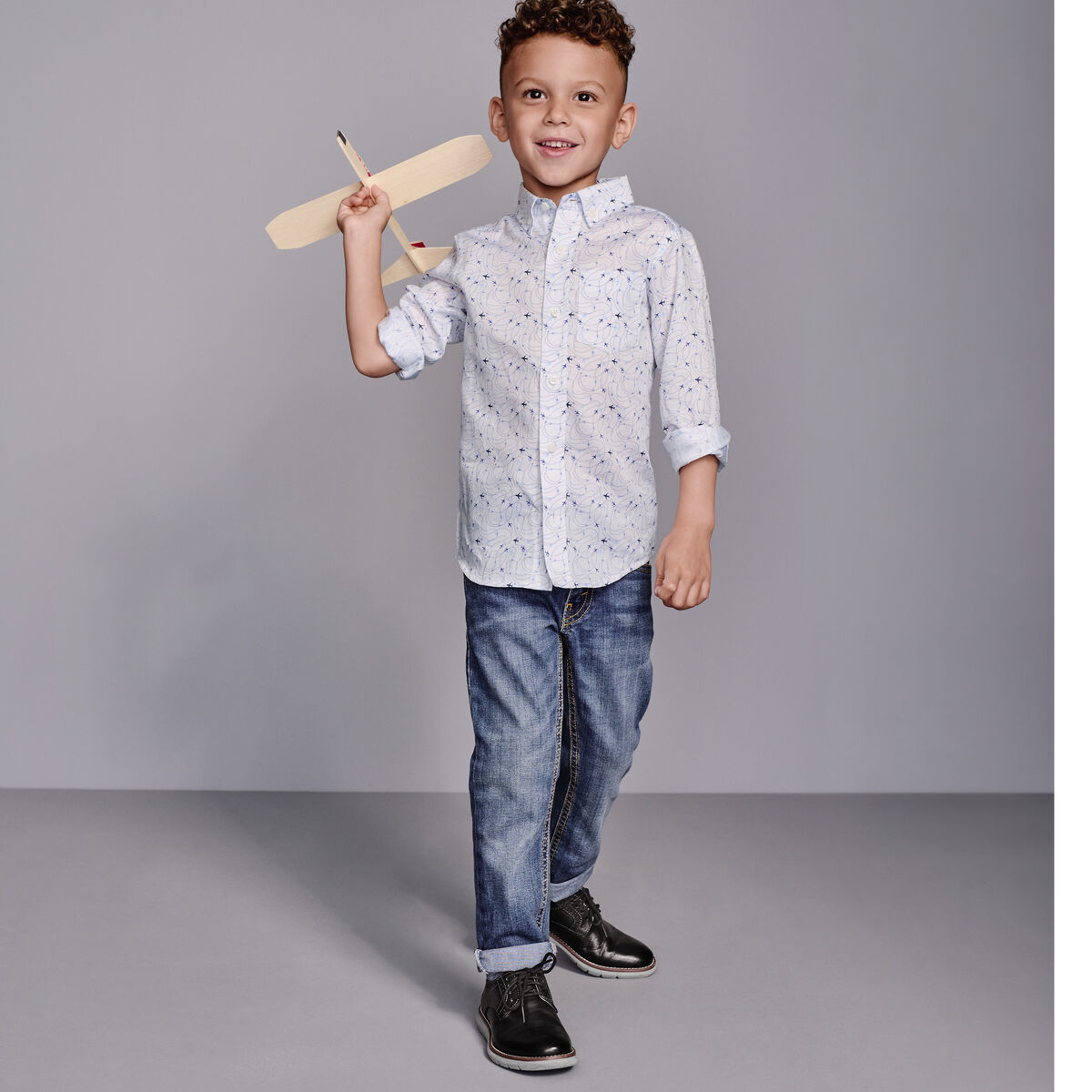 Boys Long-Sleeve Print Shirt image number null