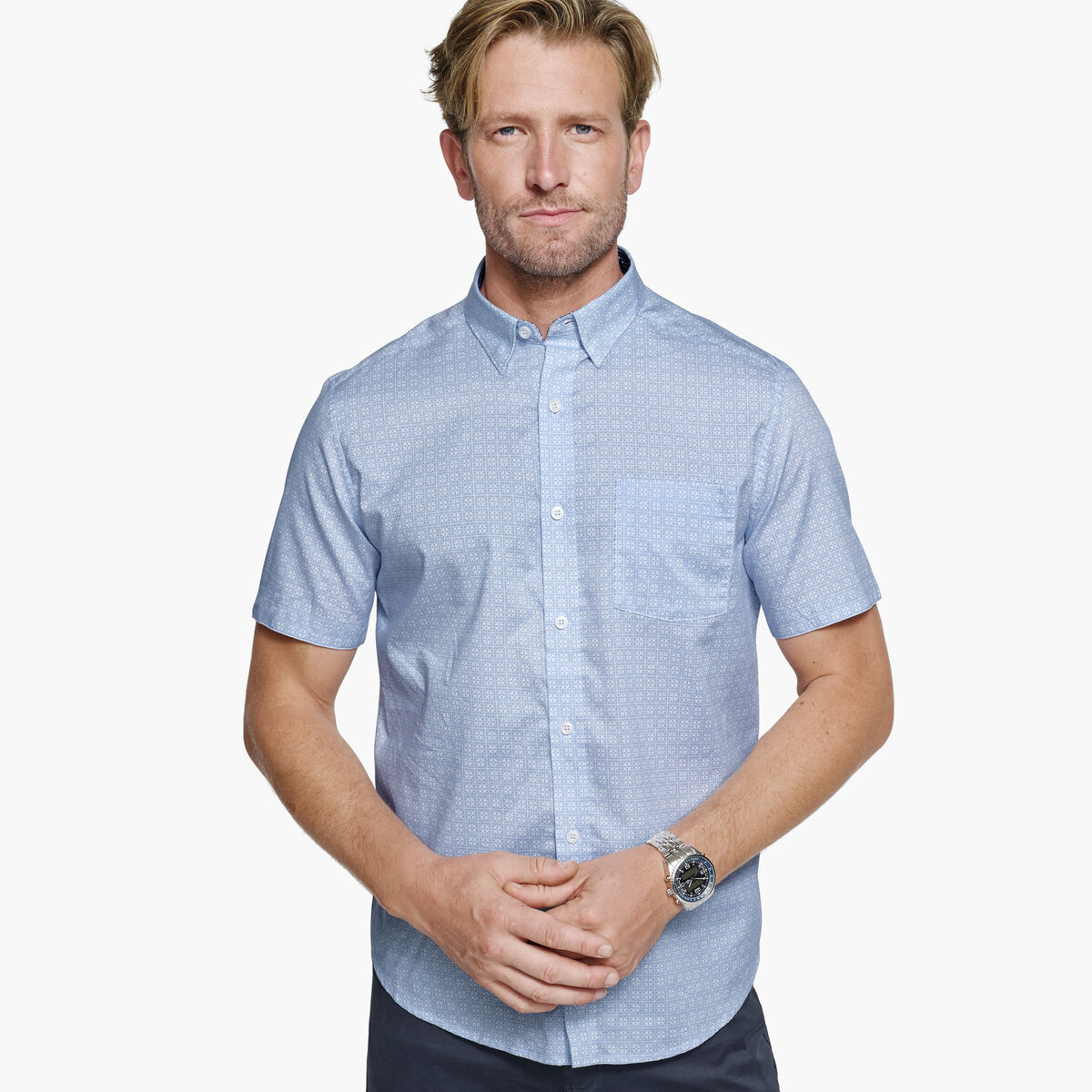 Printed Short-Sleeve Shirt image number null