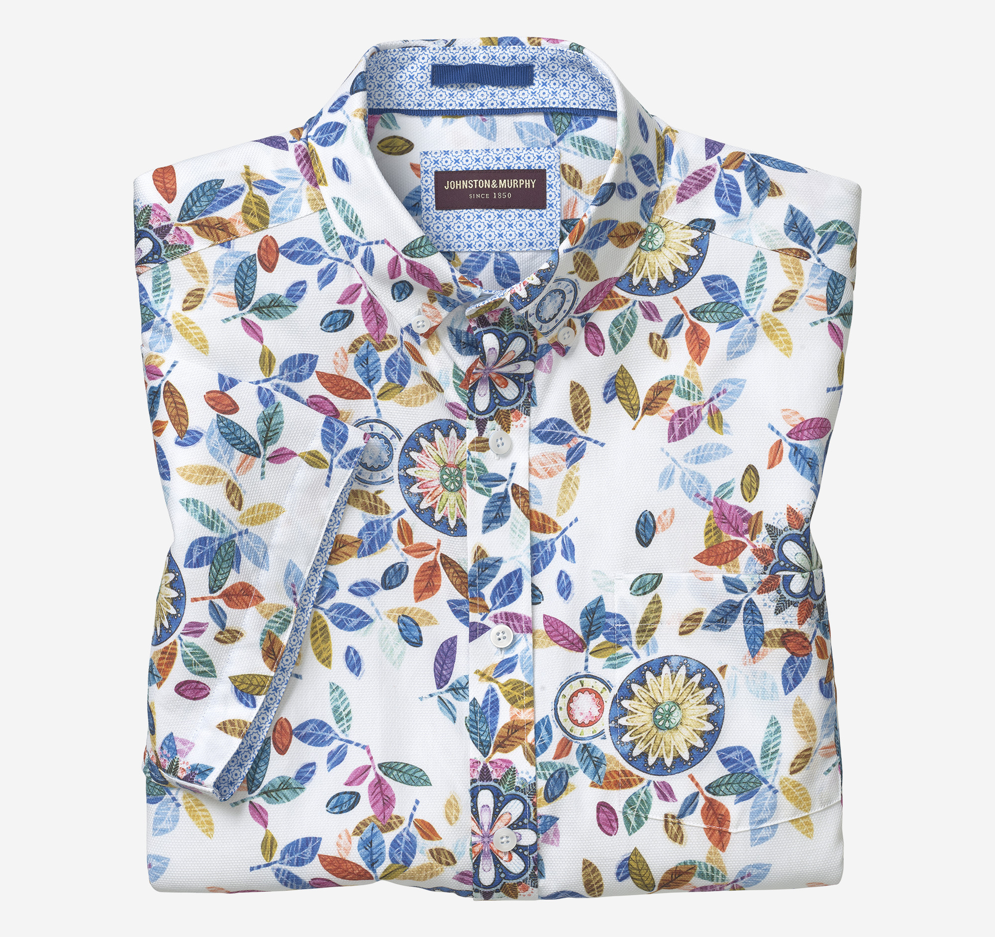 Printed Cotton Short-Sleeve Shirt