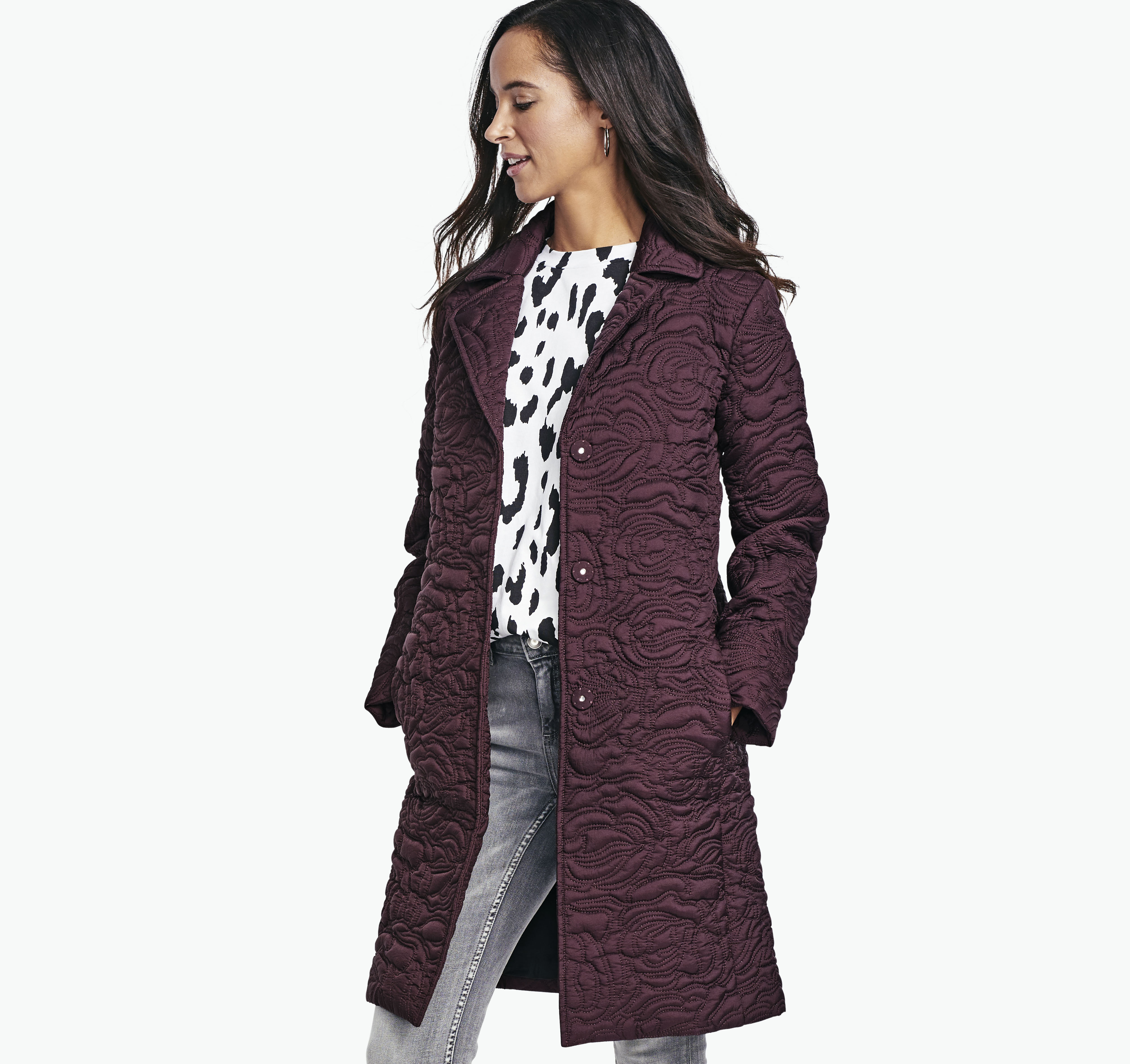 Rose-Quilted Jacket image number null