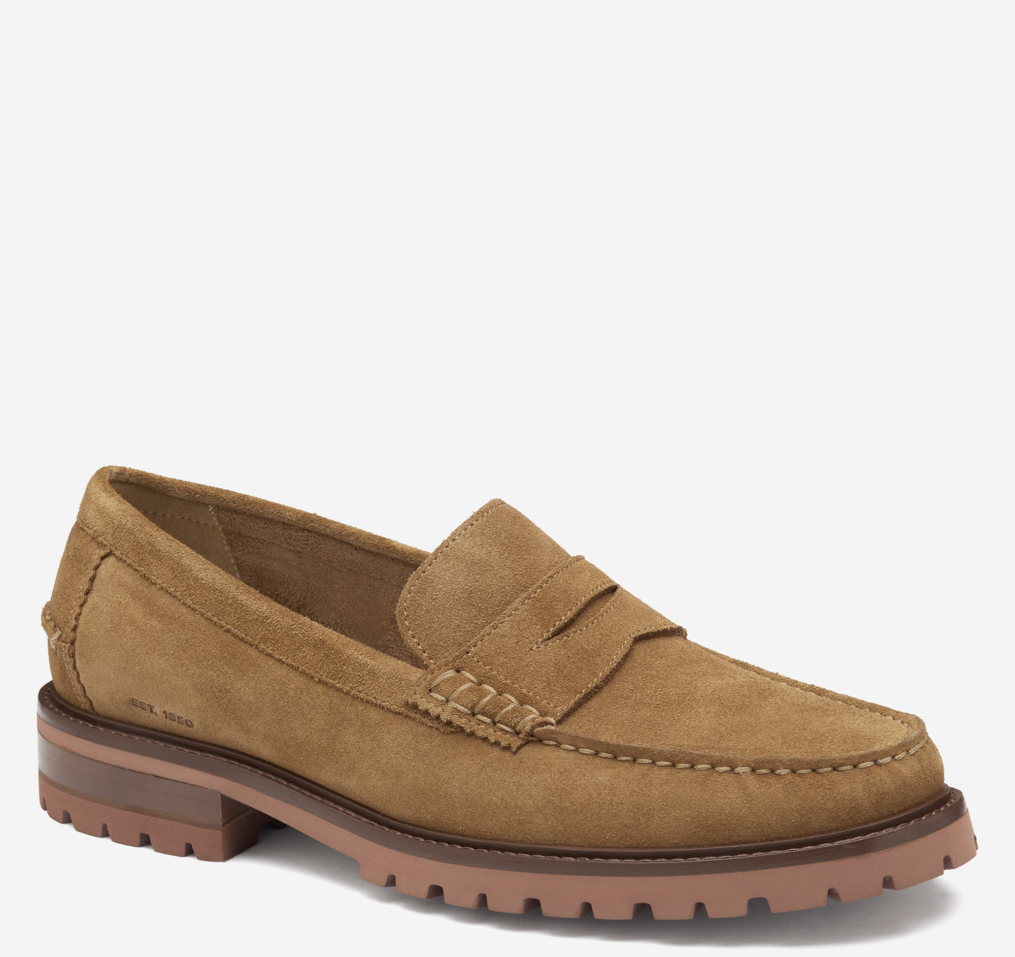 Men's Collier Penny Loafer in Snuff Suede Johnston Murphy