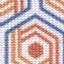 Orange/Navy Hexagon Dot