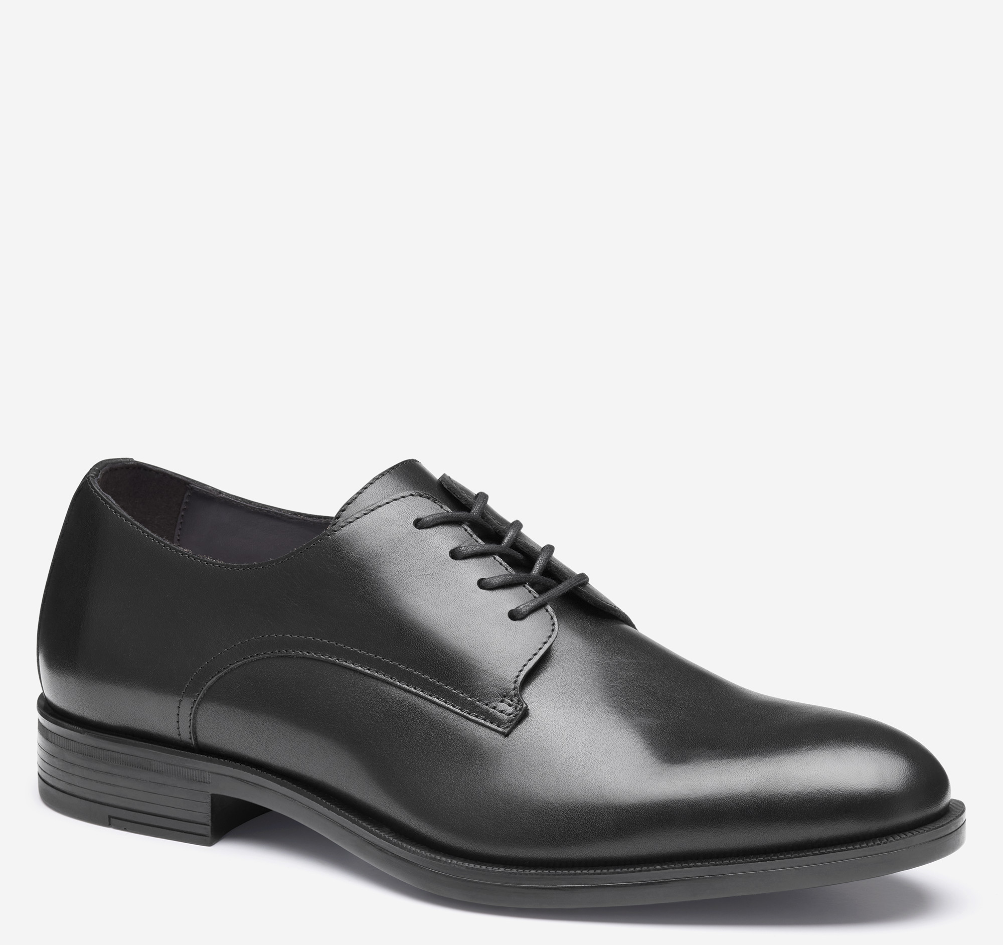 Johnston & Murphy Men's Conlin Plain Toe - Black Full-Grain Leather - Size 10.5 - M