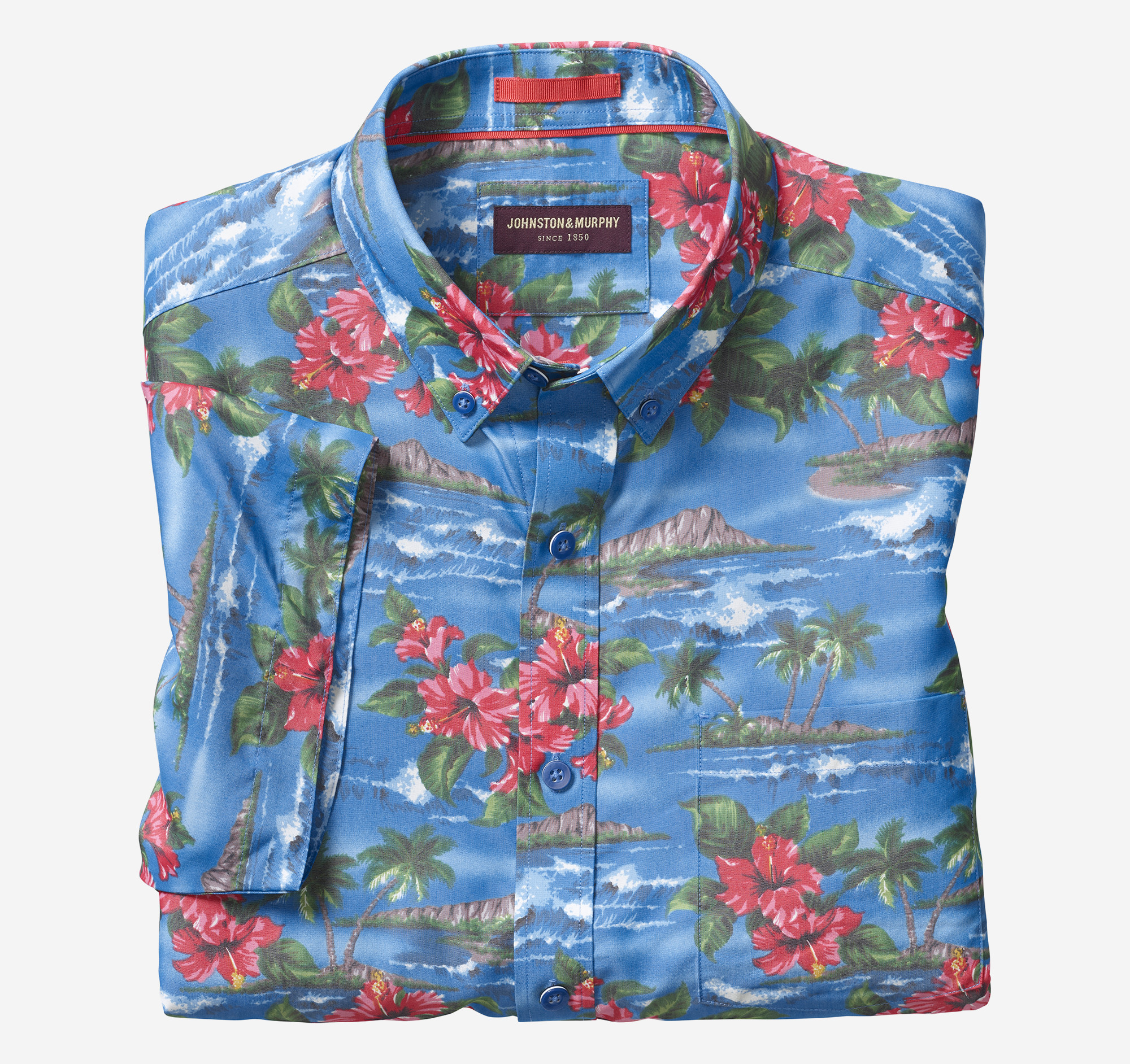 Silky Short-Sleeve Print Shirt image number null