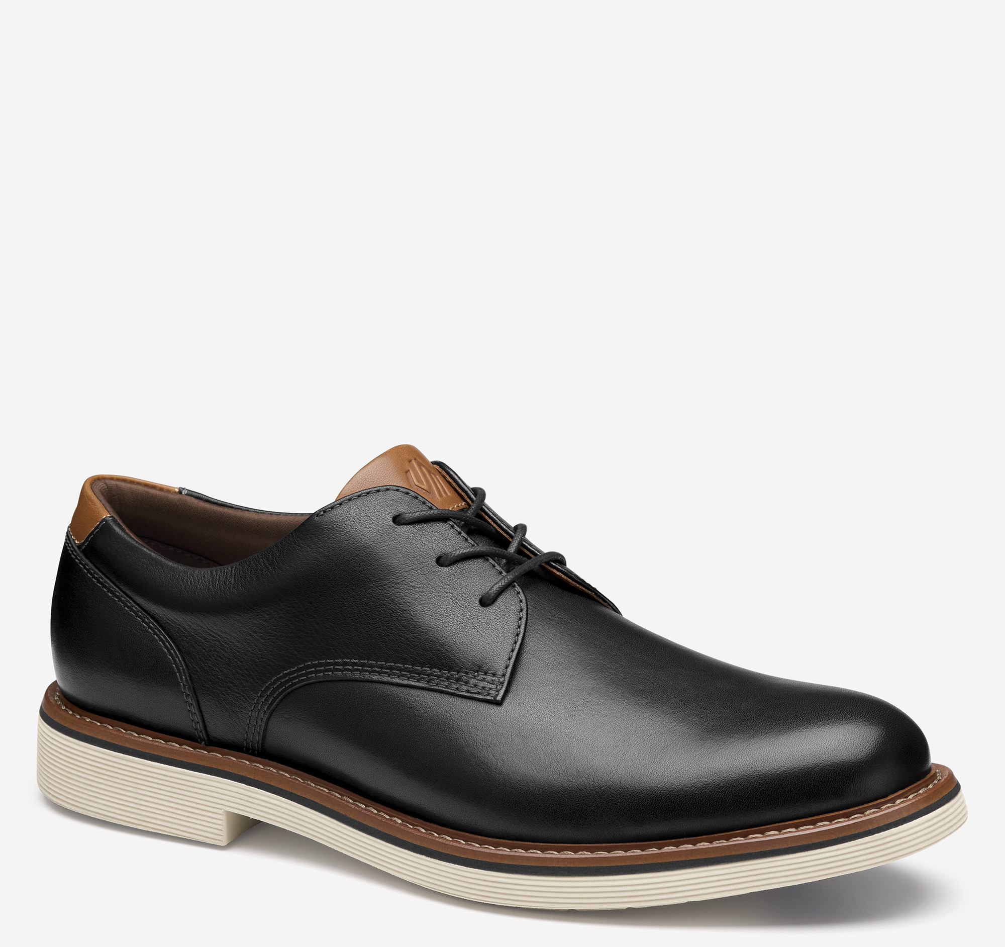 Johnston & Murphy Men's Tyson Plain Toe - Black Full-Grain Leather - Size 9 - M