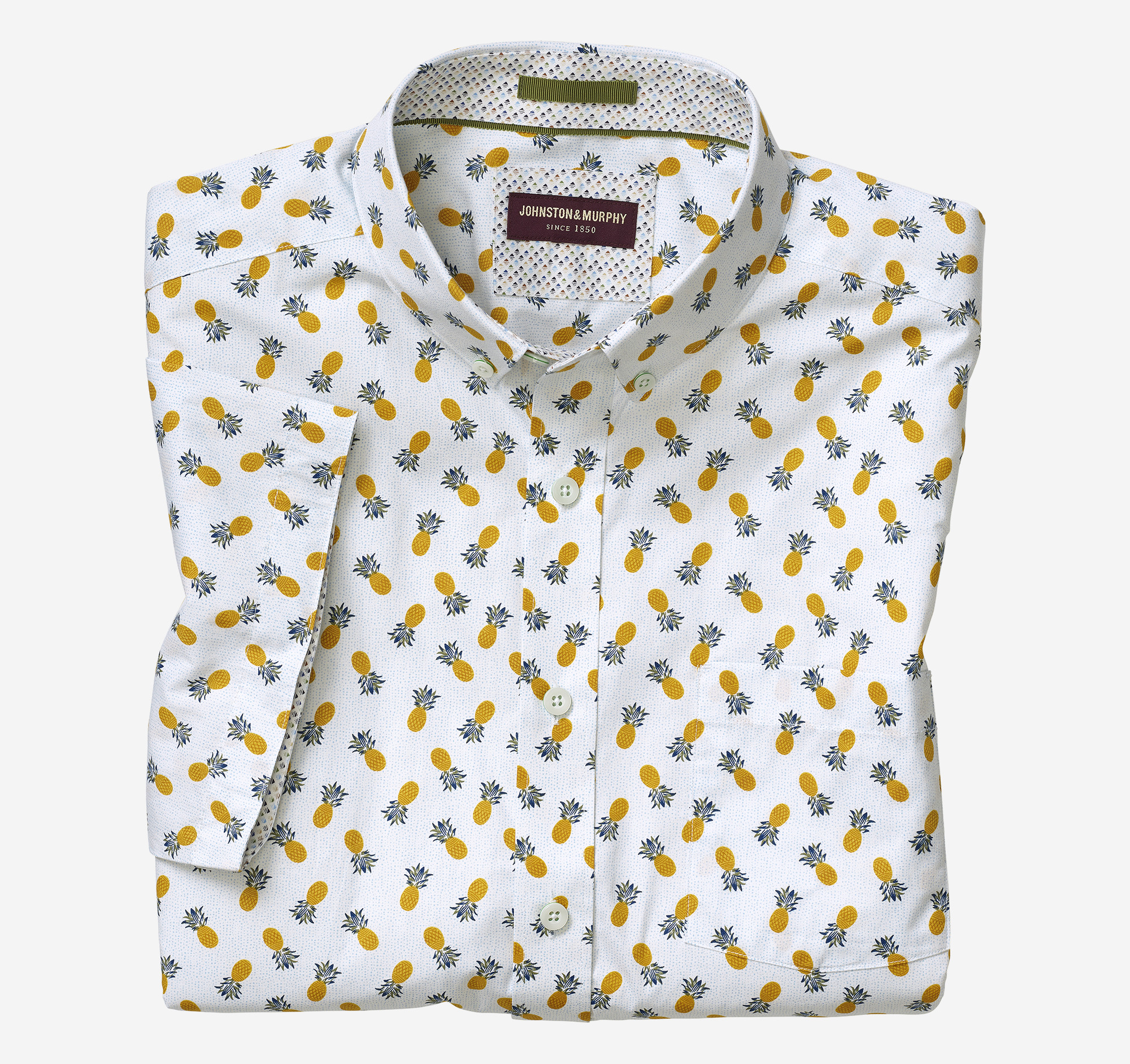 Pineapple Print ShortSleeve Shirt Johnston & Murphy