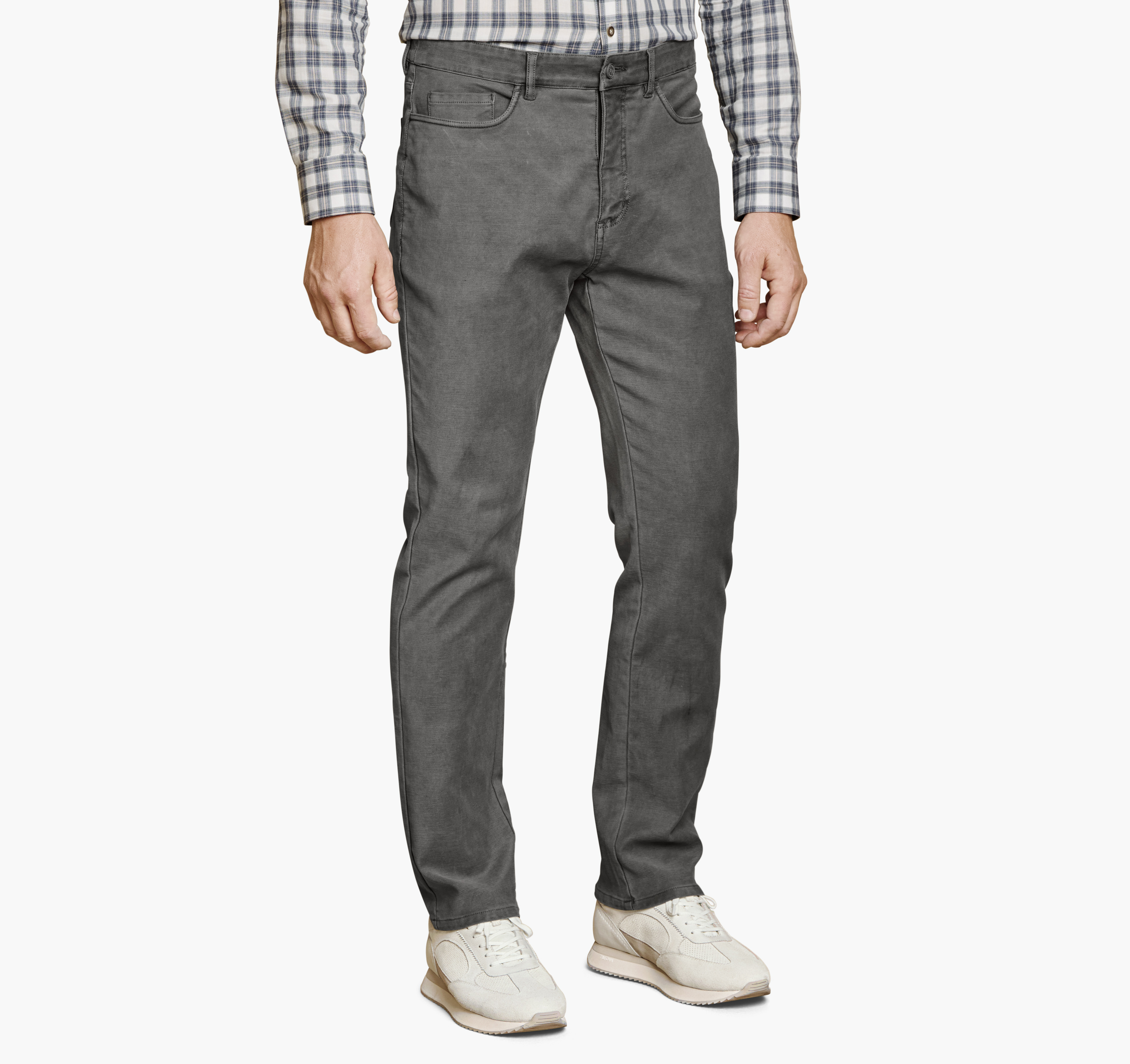 Men's XC Flex® Stretch Five-Pocket Pants in Gray | Johnston & Murphy