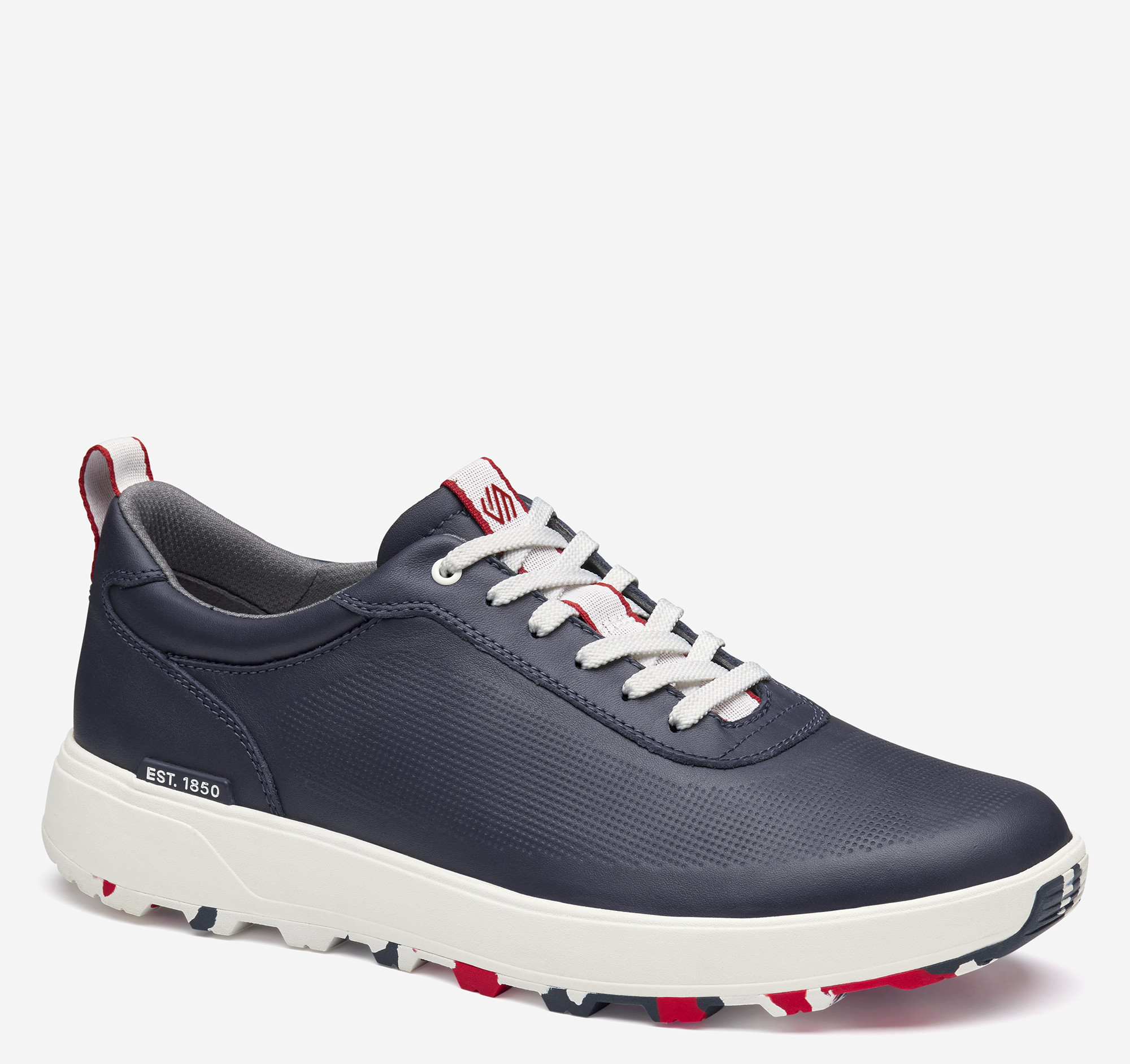 Johnston & Murphy Men's Lucas Waterproof U-Throat - Navy Waterproof Full-Grain Leather - Size 14 - M