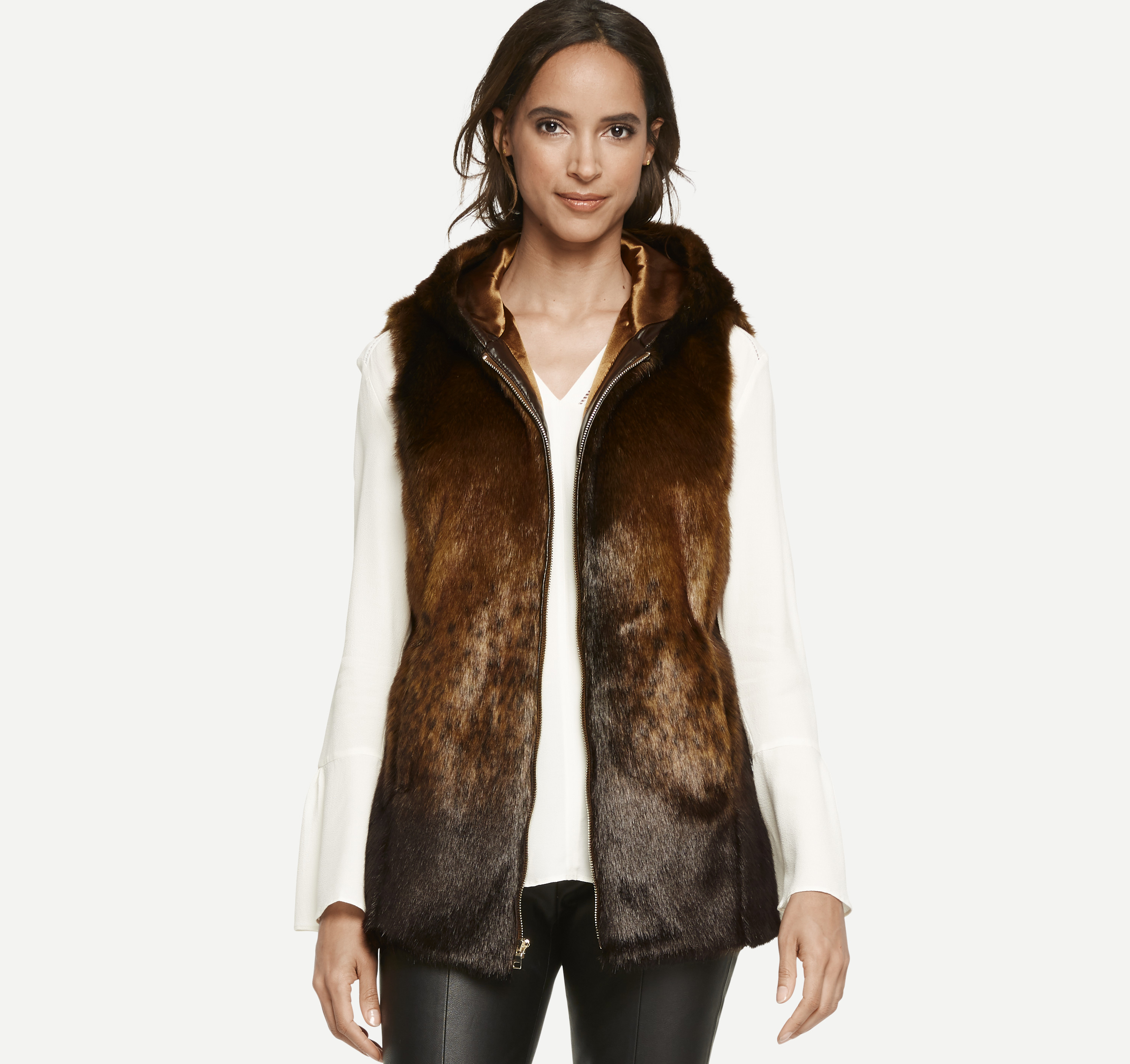 FauxFur Hooded Vest