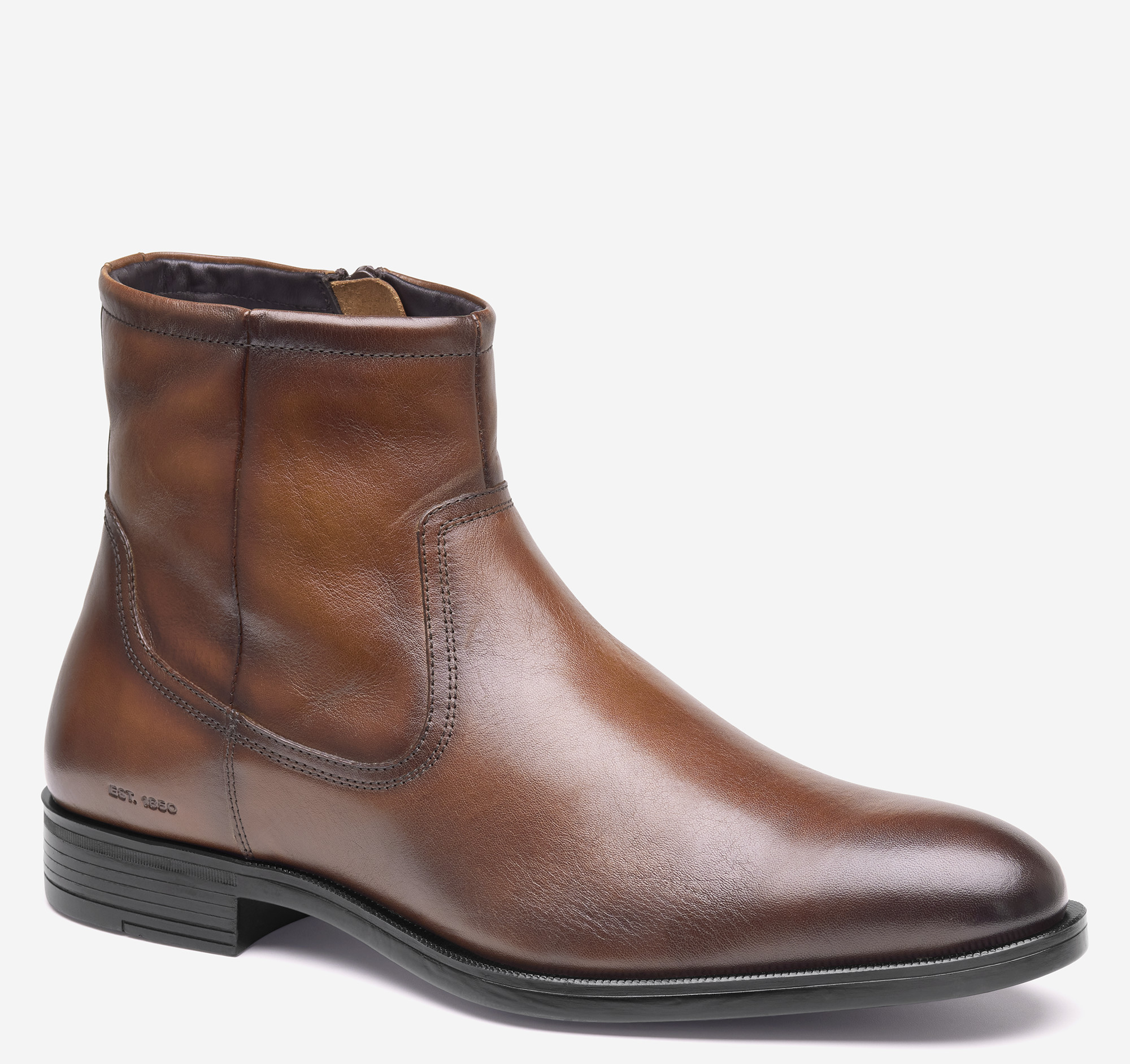 Johnston & Murphy Men's Conlin Inside-Zip Boot - Tan European Full-Grain Leather - Size 9 - M