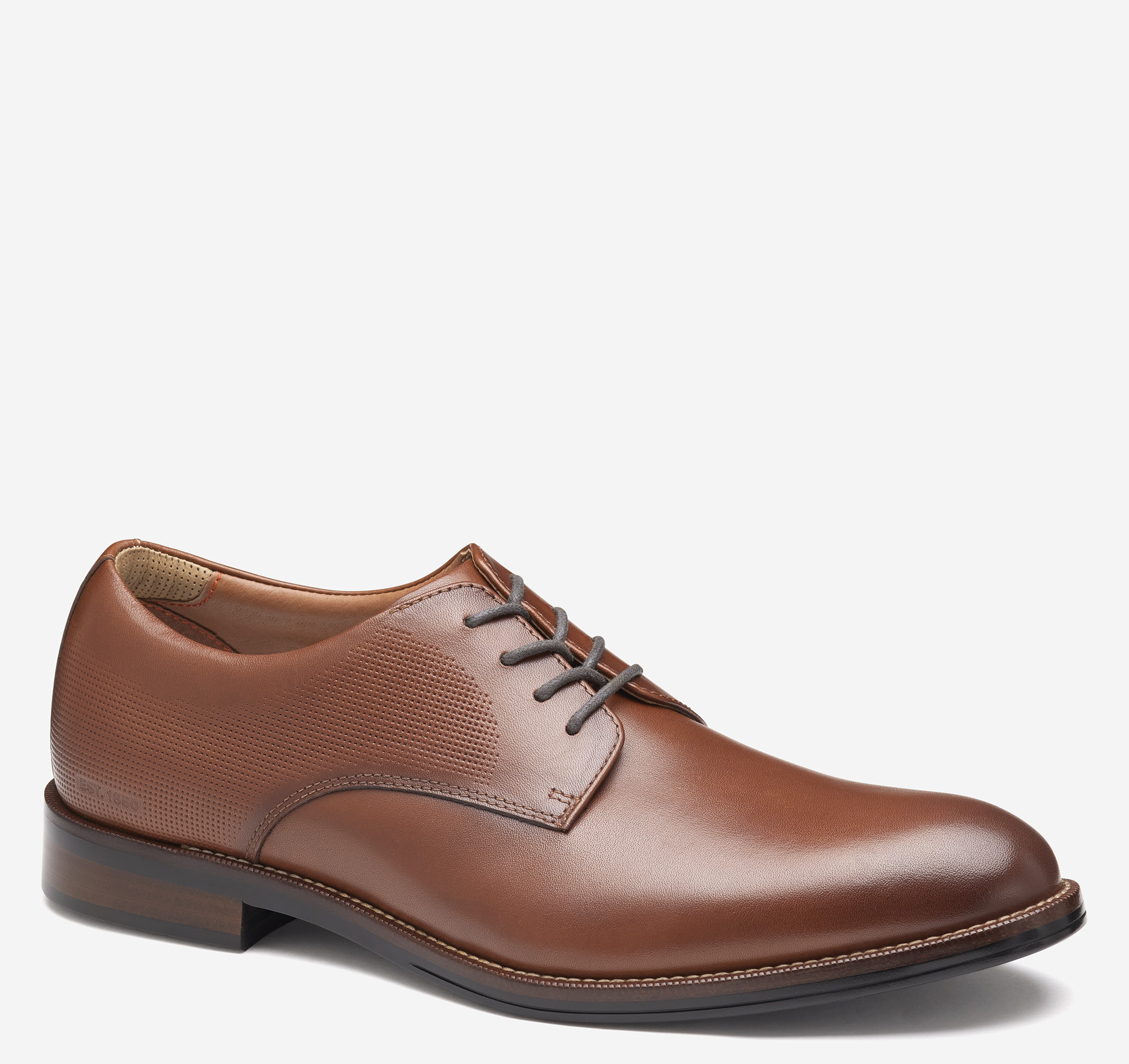 Johnston & Murphy Men's XC Copley Plain Toe - Cognac Embossed Waterproof Full Grain Leather - Size 11.5 - M