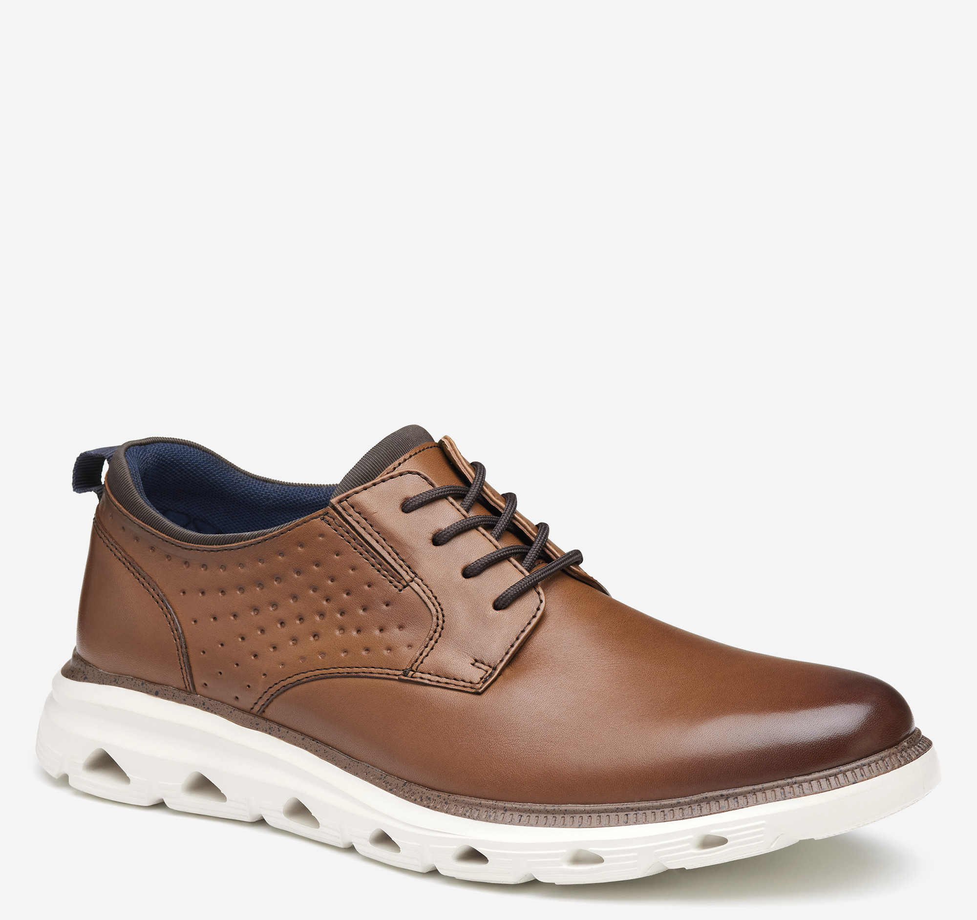 Johnston & Murphy Men's Jenkins Plain Toe - Brown Leather - Size 10.5 - M
