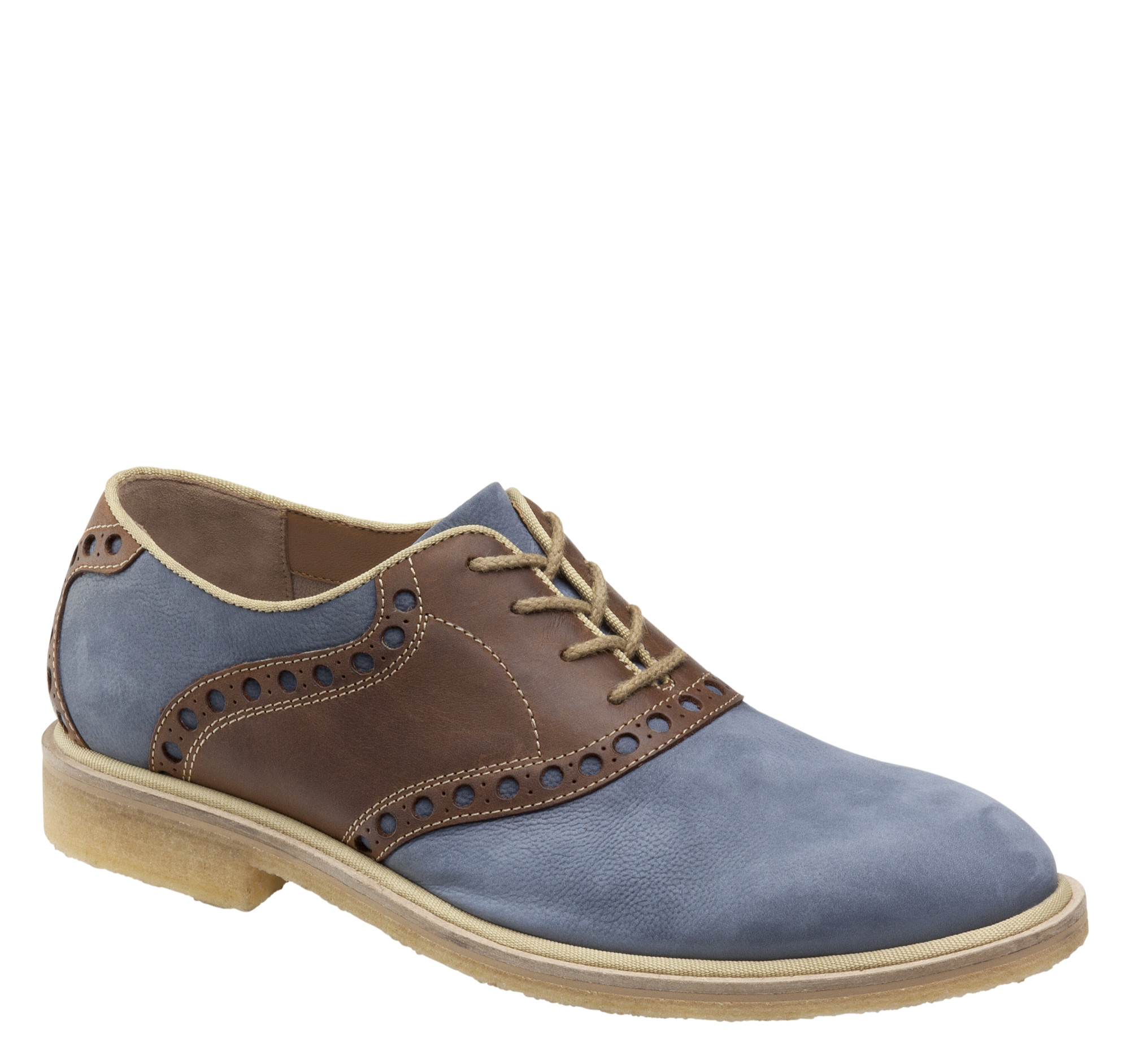 Johnston & Murphy Men's Wagner Saddle - Blue Nubuck