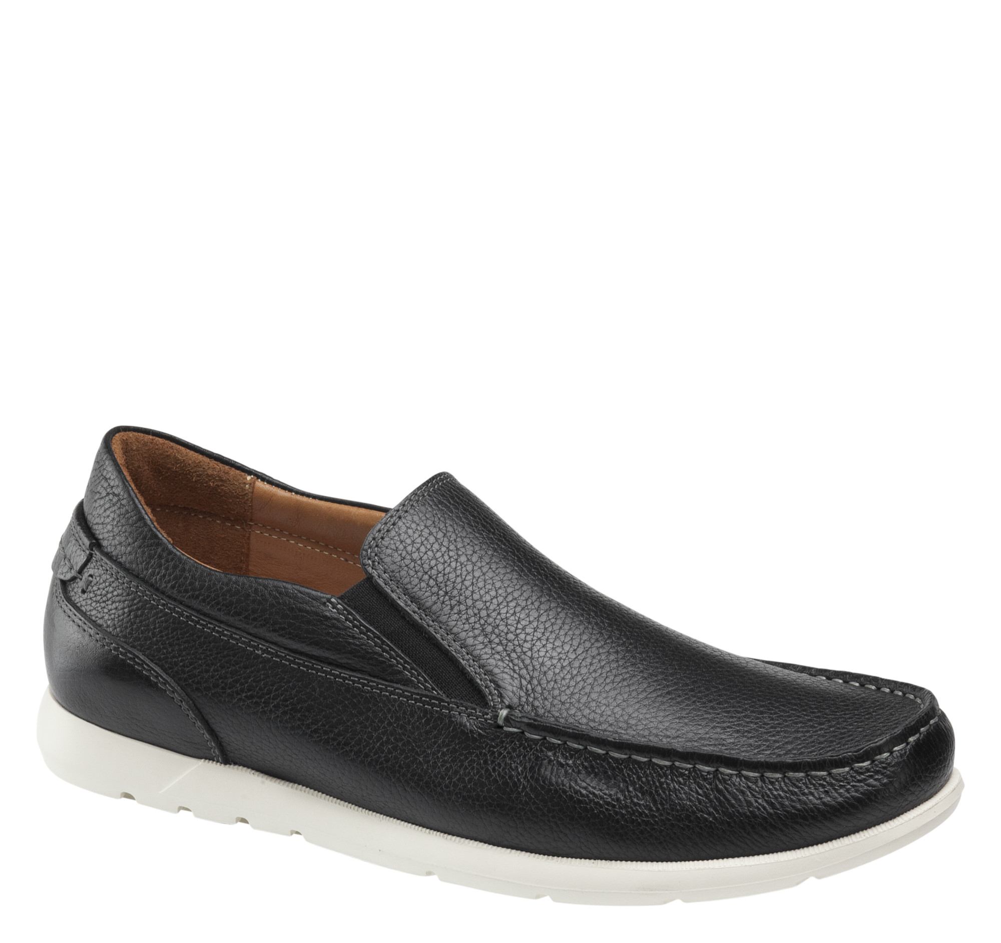 Johnston & Murphy Men's Carlisle Venetian - Black Tumbled Full Grain
