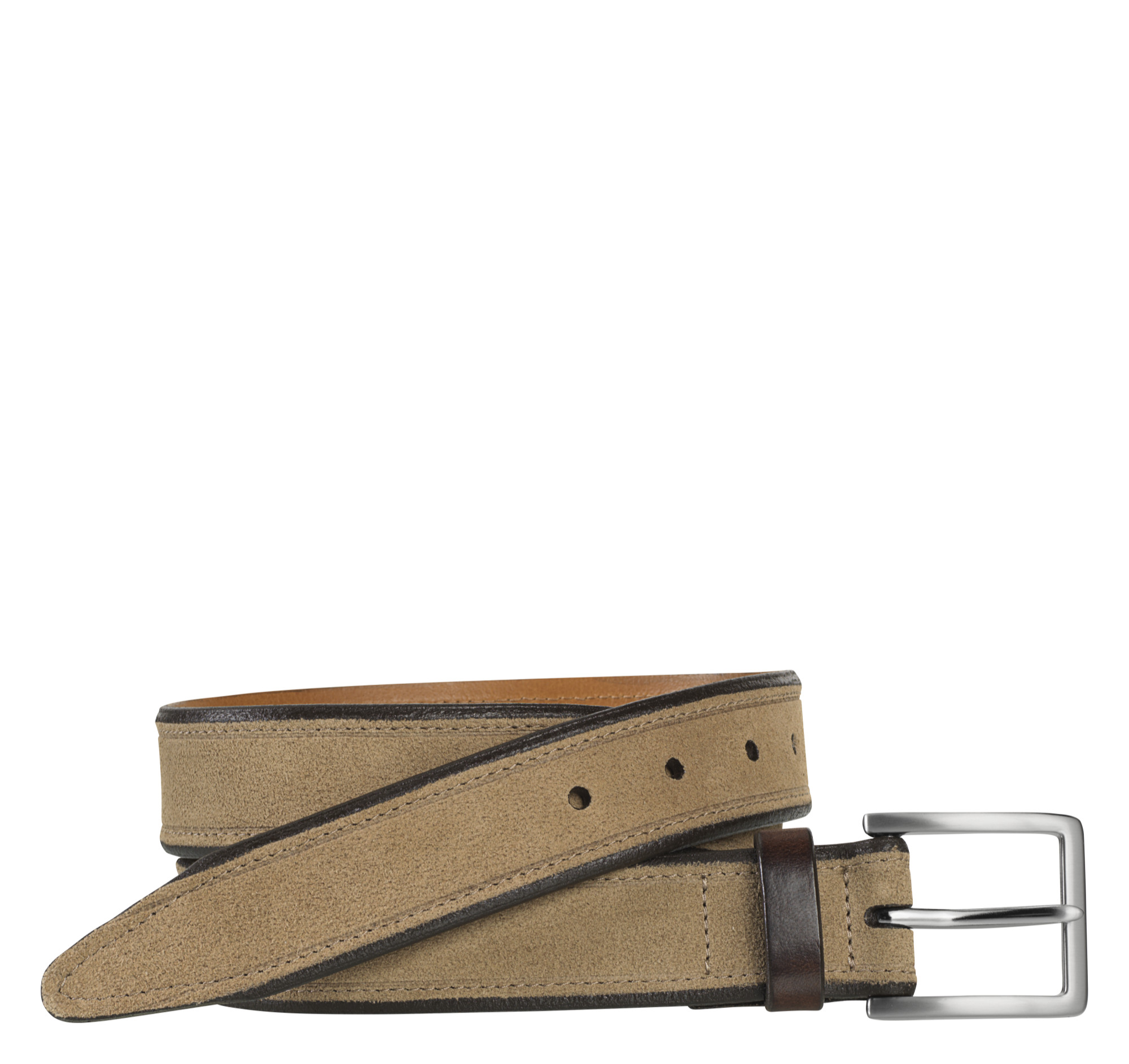 suede belt with leather shoes