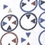 Blue/Tan Circle Grid