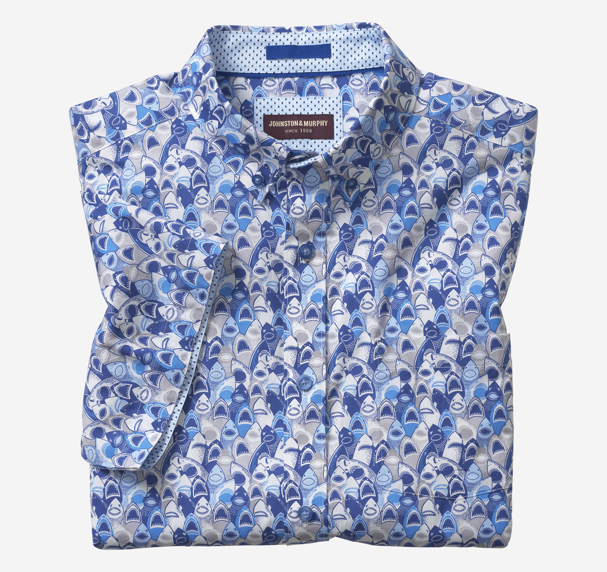 Printed Cotton Short-Sleeve Shirt image number null