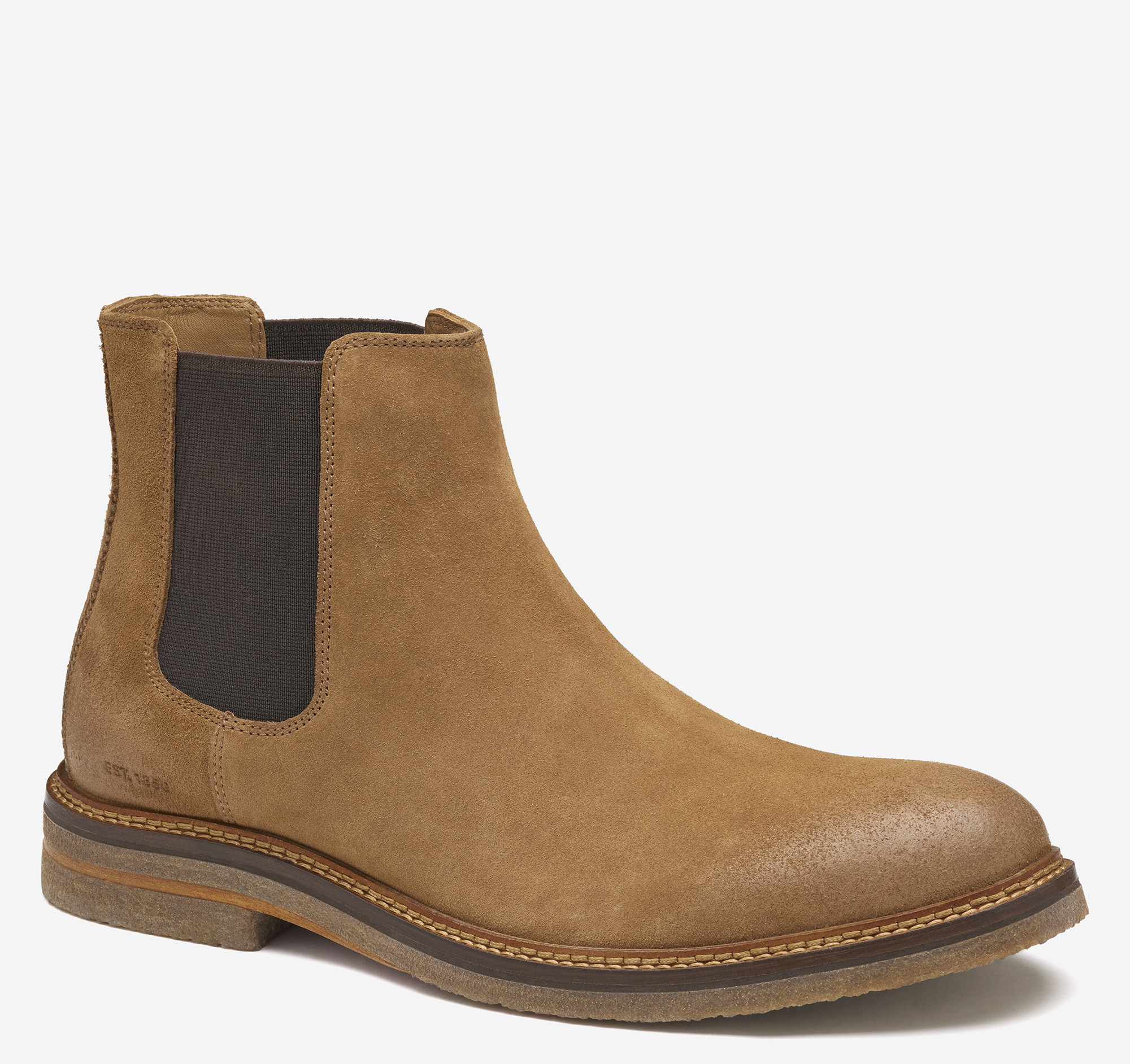 Johnston & Murphy Men's Calder Chelsea Boot - Snuff Waxed Suede - Size 9.5 - M