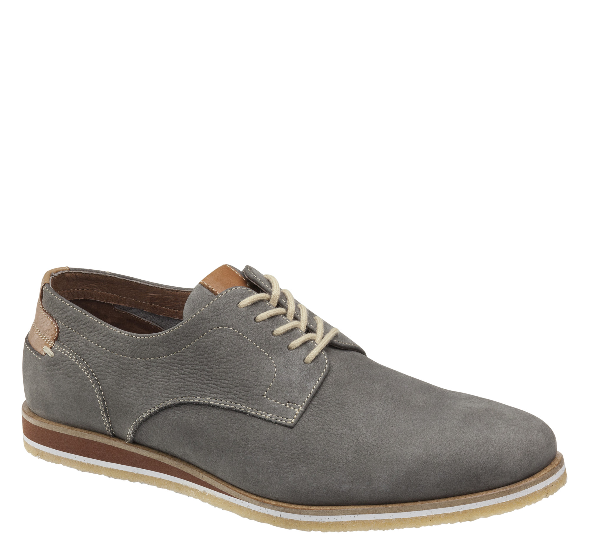 Johnston & Murphy Men's Ashby Plain Toe - Gray Tumbled Nubuck