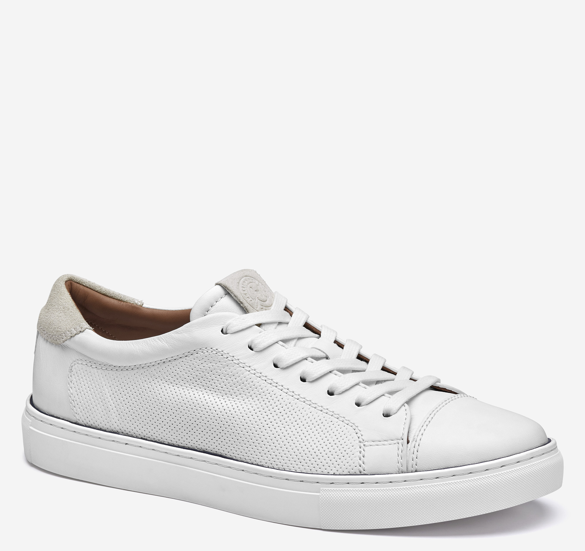 Johnston & Murphy Men's Luther Perfed Lace-to-Toe - White Sheepskin - Size 10 - M