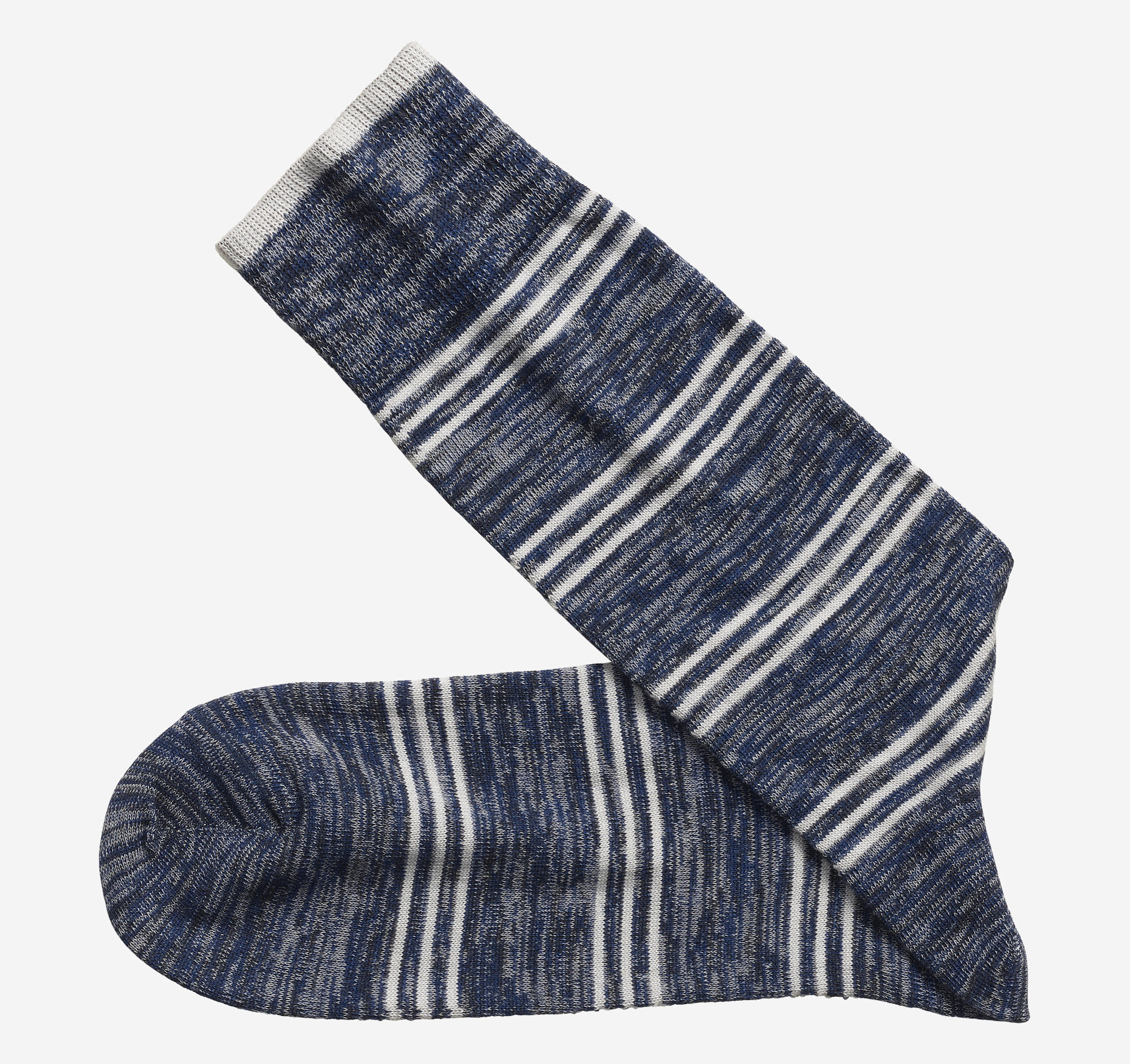 Image of Johnston & Murphy Heather Stripe Socks