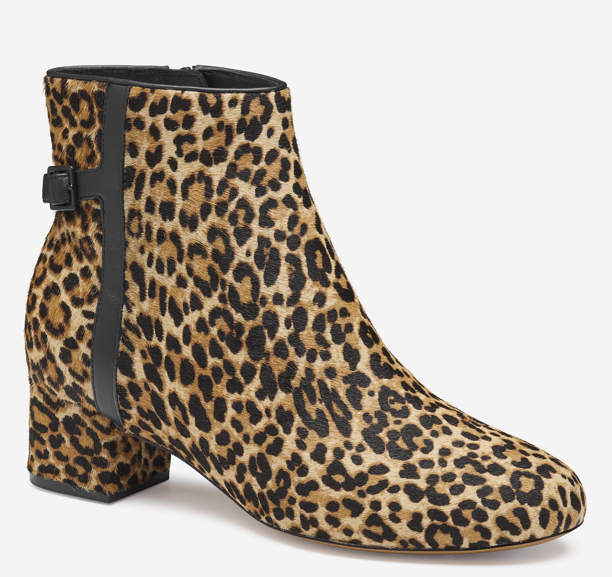 Johnston & Murphy Sienna Belted Bootie Leopard Haircalf Outlet