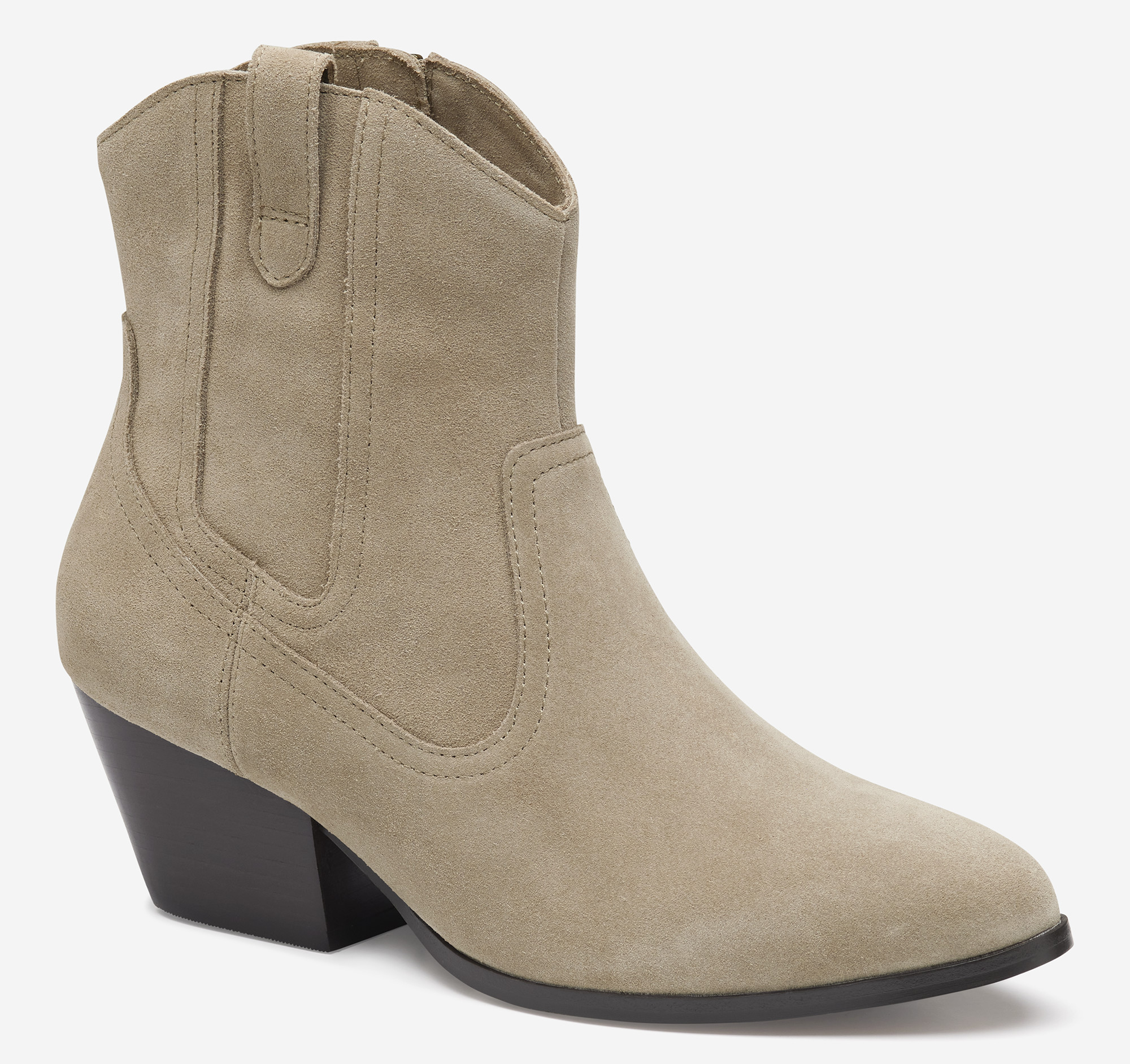 UPC 198907042411 product image for Johnston & Murphy Women's Tristen Western Bootie - Taupe Waterproof Suede - Size | upcitemdb.com