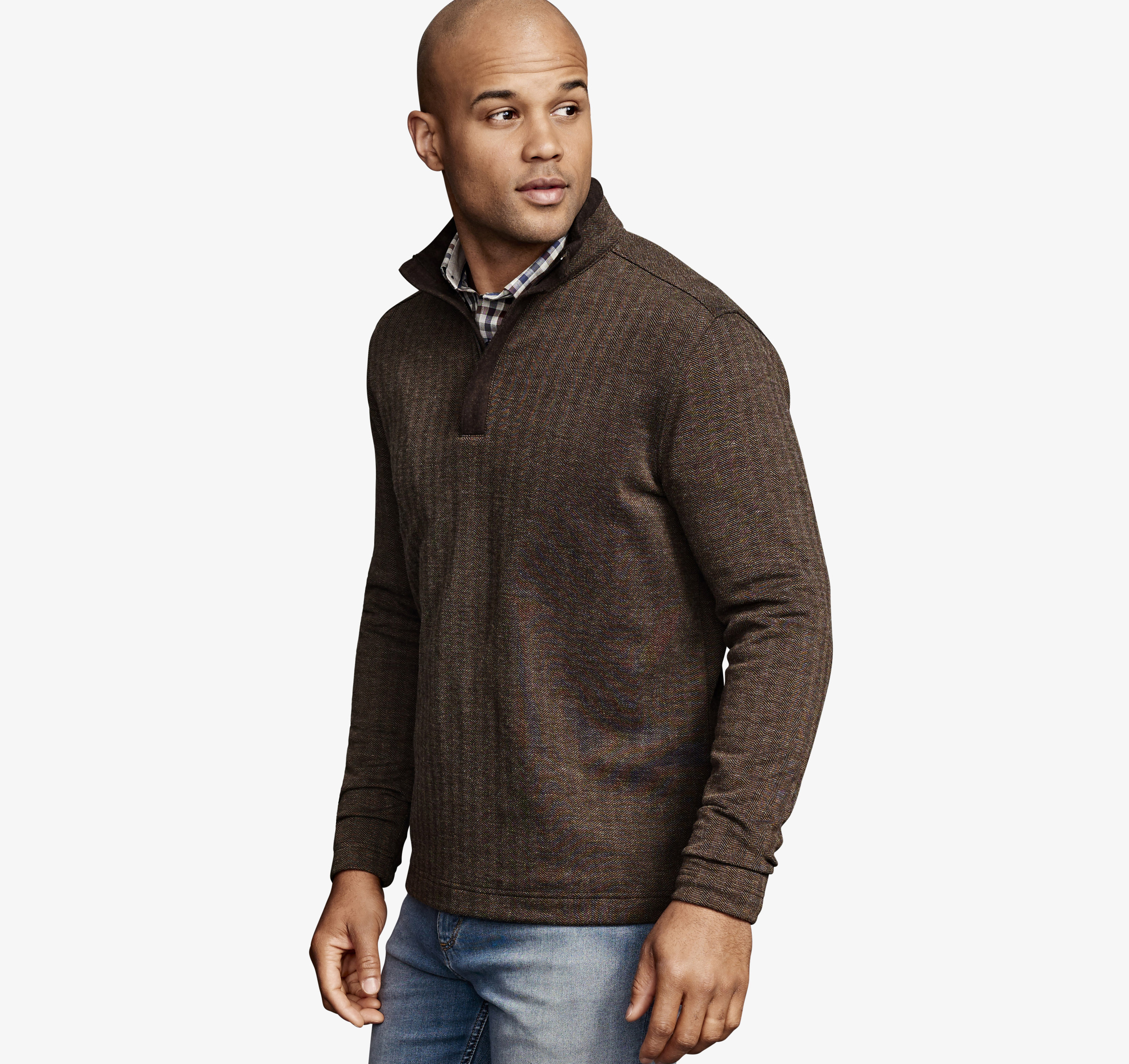 Herringbone Knit QuarterZip