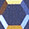 Navy Multi Hexagon Outline