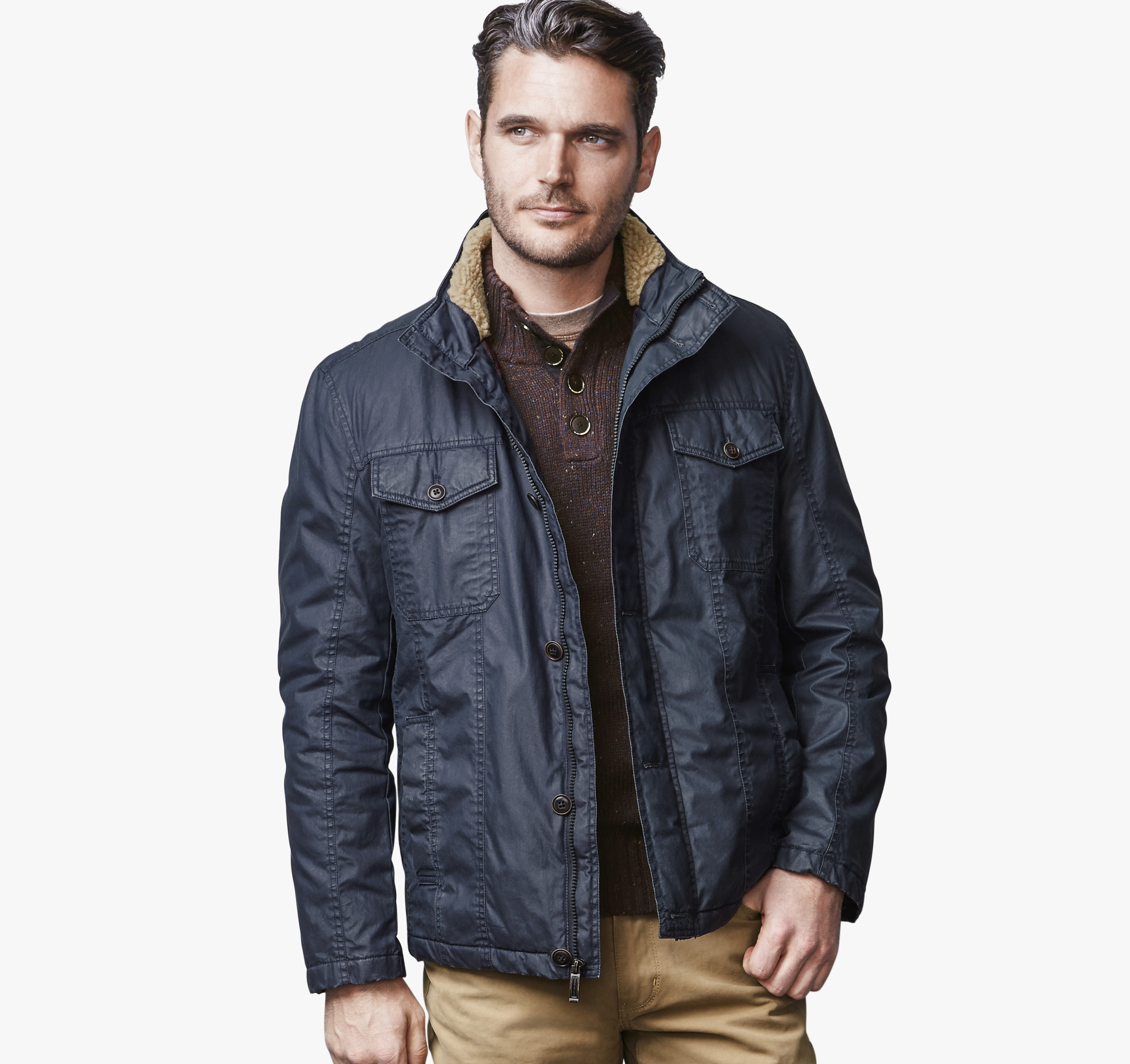 Waxed-Cotton Four-Pocket Jacket | Johnston & Murphy