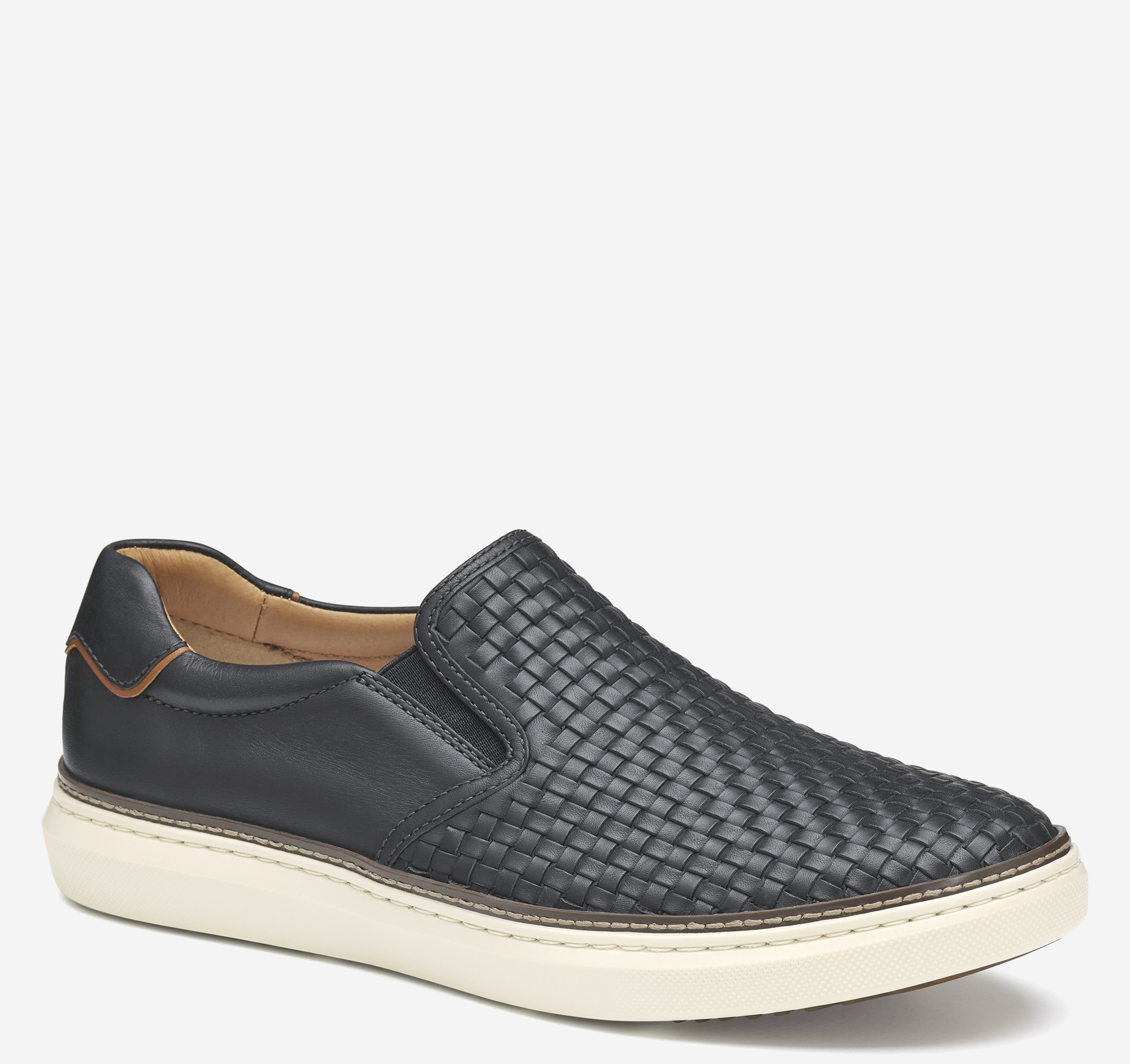 Johnston & Murphy Men's Mc Guffey 2 Woven Slip-On - Black Woven Full Grain - Size 14 - M