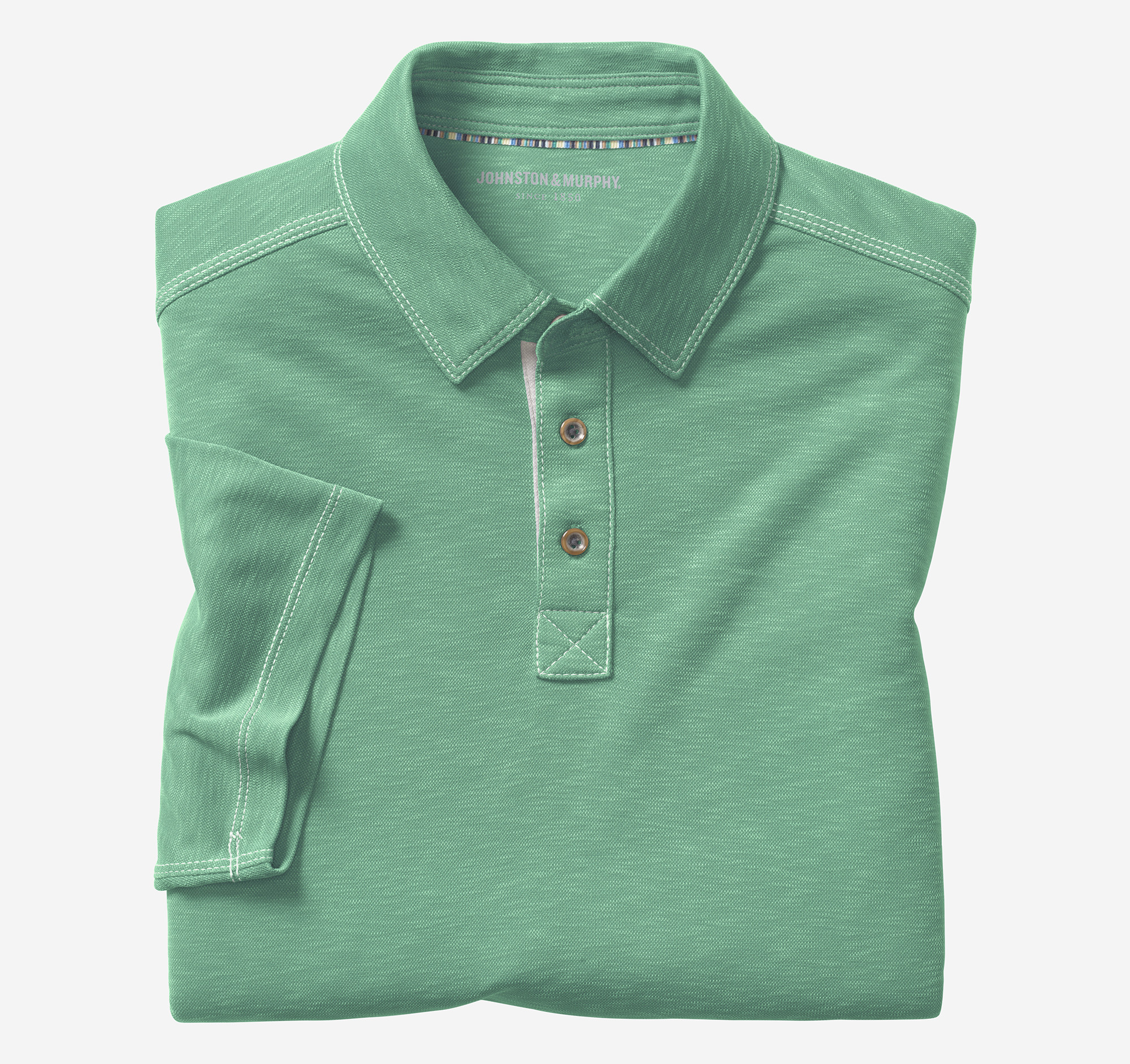 Johnston & Murphy Men's Vintage Slub Polo - Shamrock - Size 3XL - Regular