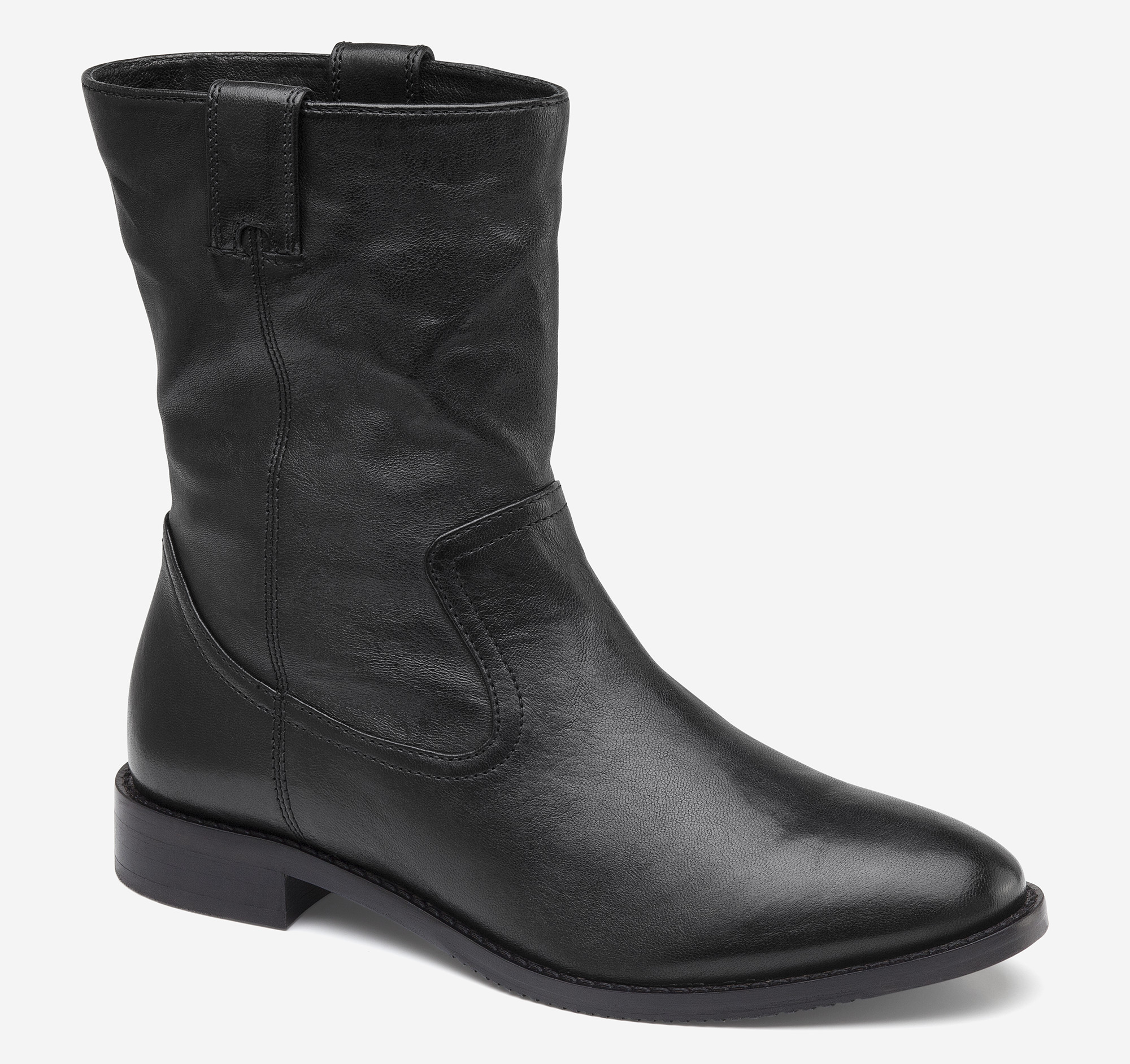 Johnston & Murphy Women's Lenora Shoe - Black Italian Washed Sheepskin