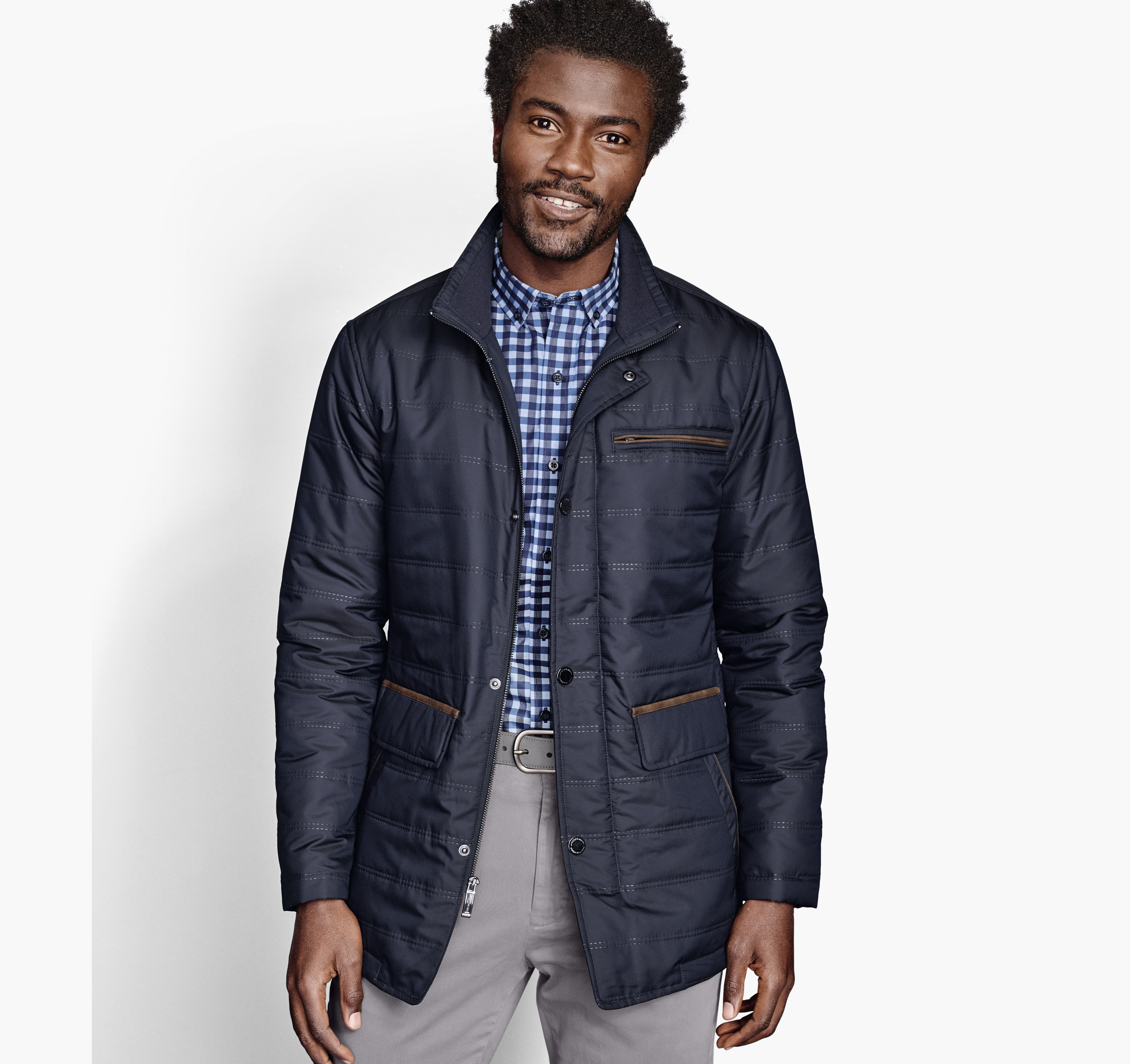 Perforated Quilted Jacket image number null