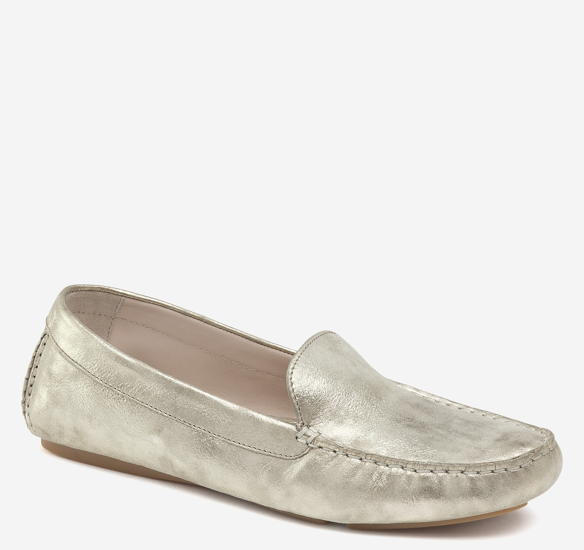 Johnston & Murphy Women's Miranda - Champagne Dusty Metallic Italian Kid Suede