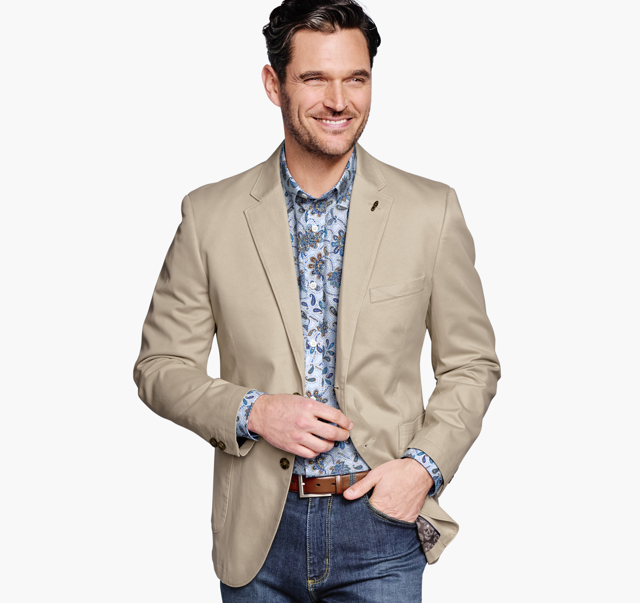 Washed Cotton Blazer image number null