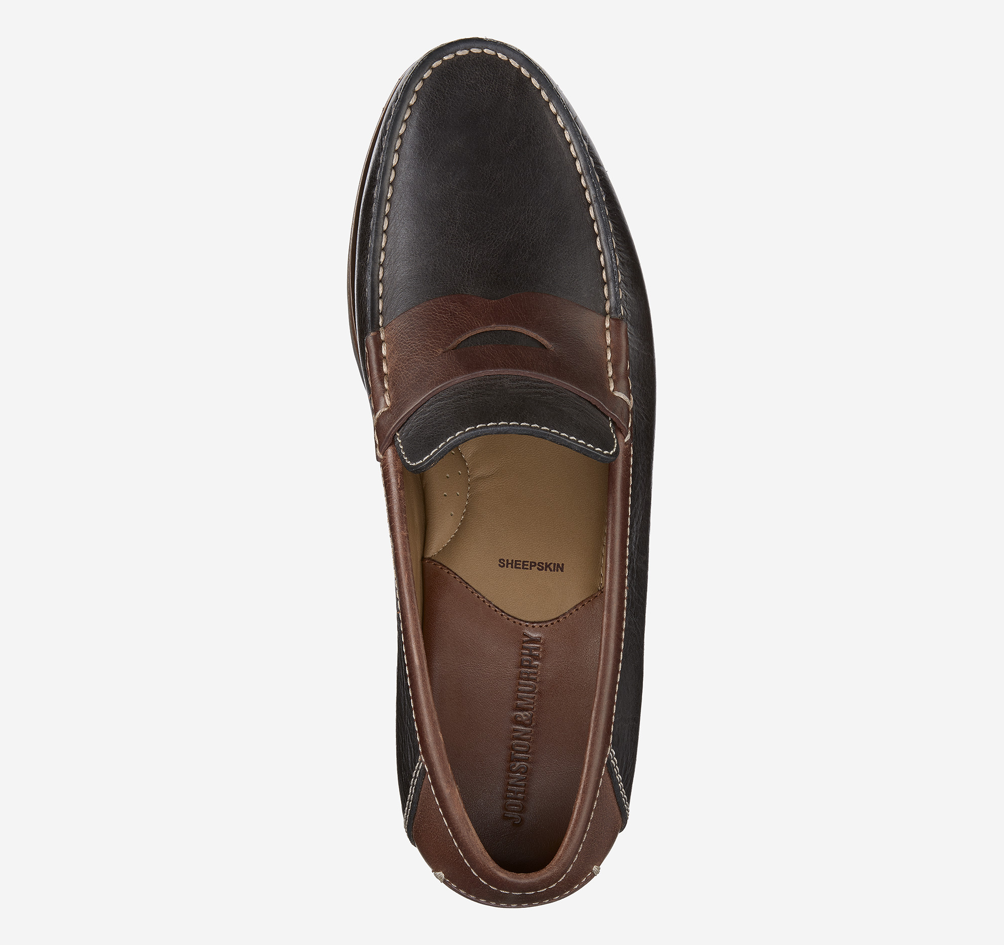 Men's Lincoln Penny Loafer In Brown 'Rich Mahogany' Leather - Thursday