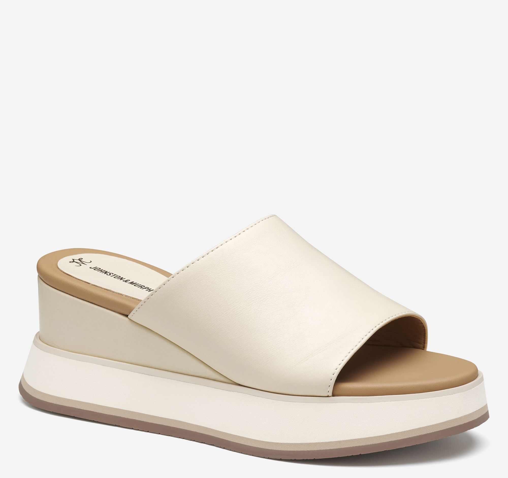 johnston & murphy Colleen Slide Bone Nappa Leather Shop | Outdoor