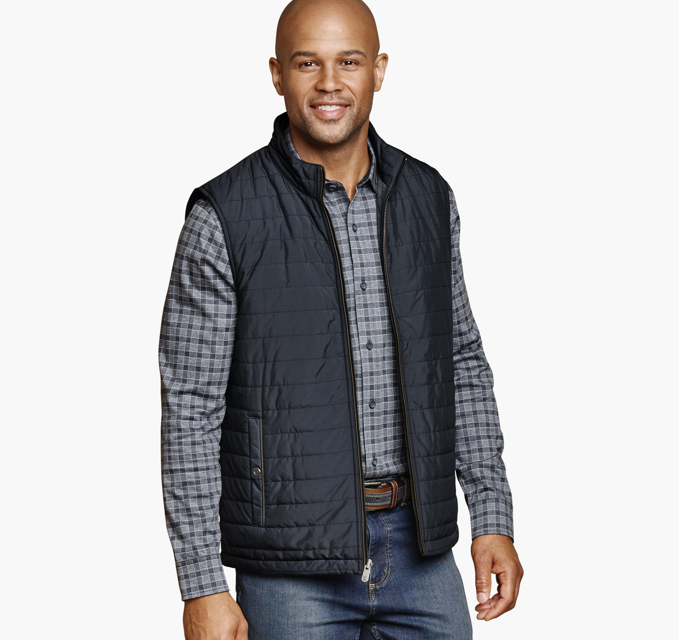 johnston murphy Reversible Vest Navy/Navy Herringbone 2025