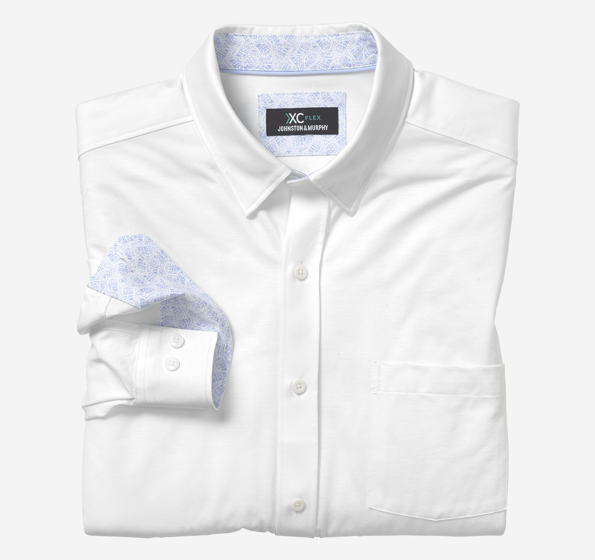 Image of Johnston & Murphy XC Flex Stretch Long-Sleeve Shirt